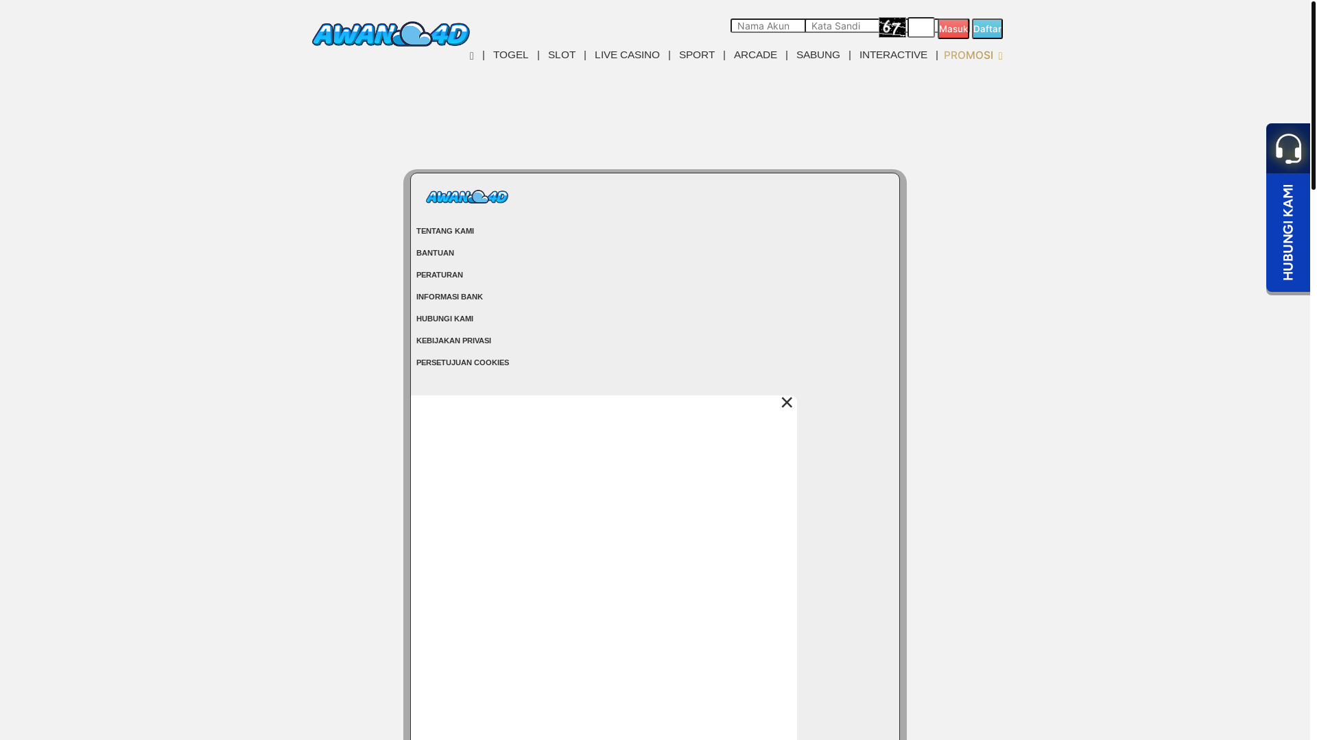 website screenshot of https://awan4dcun.xyz/