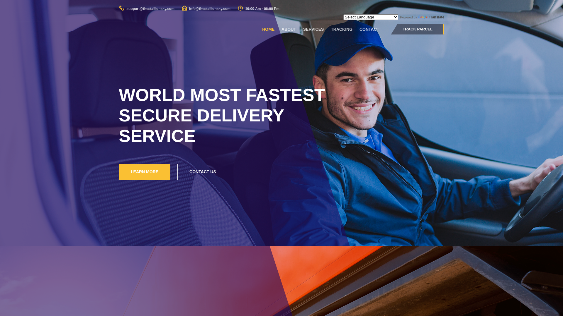 website screenshot of https://thestallionsky.com