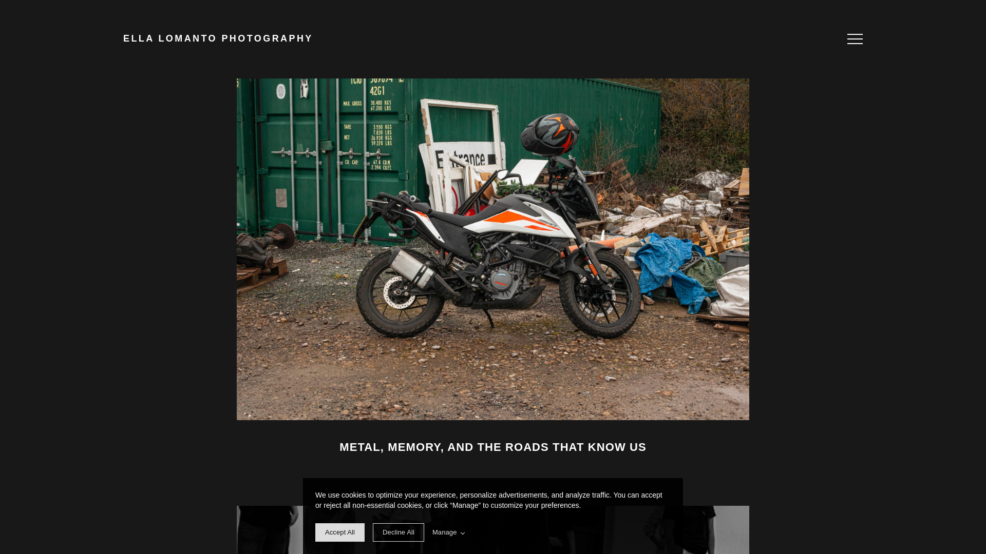 website screenshot of https://ellalomanto.co.uk/