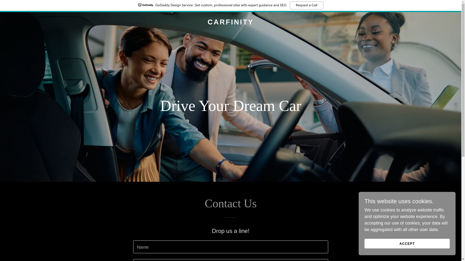 website screenshot of https://carfinityca.com/