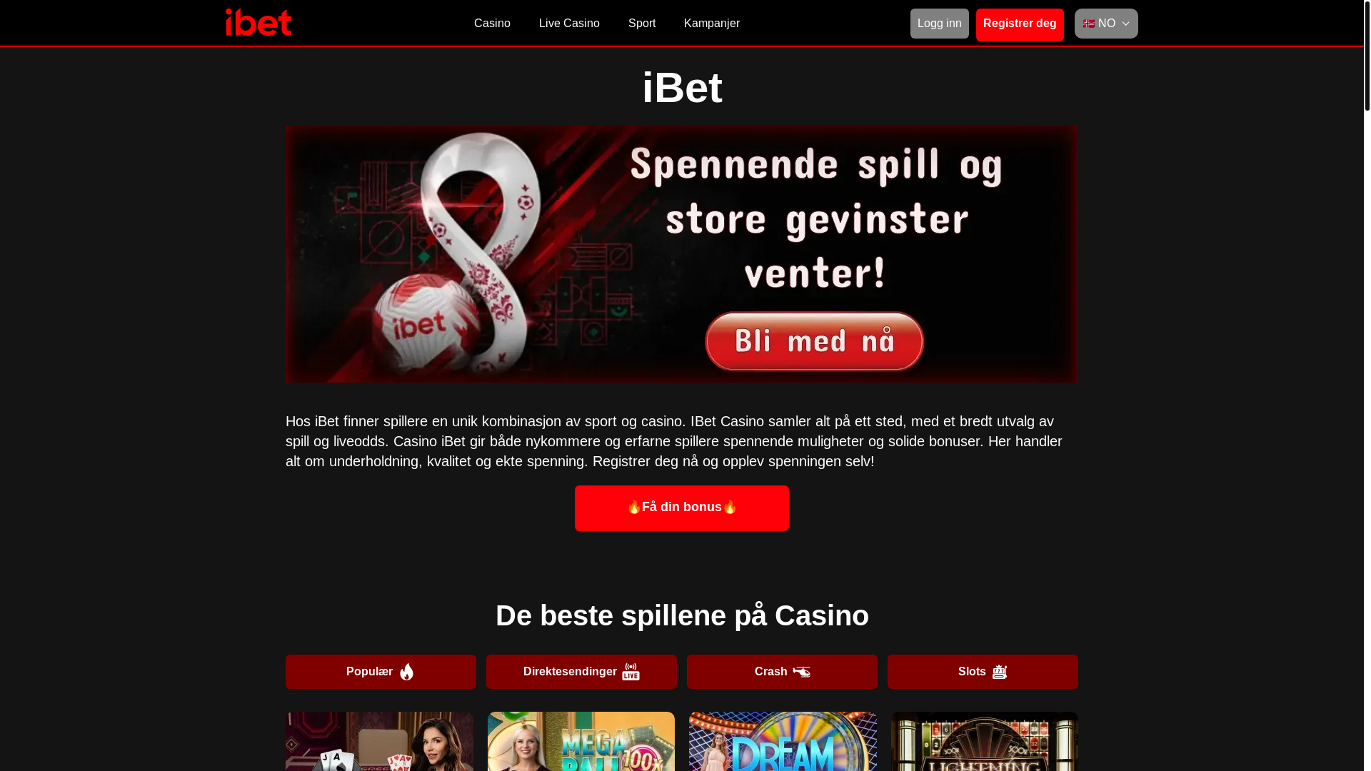 website screenshot of https://ibetcasino-no-11990.pages.dev/