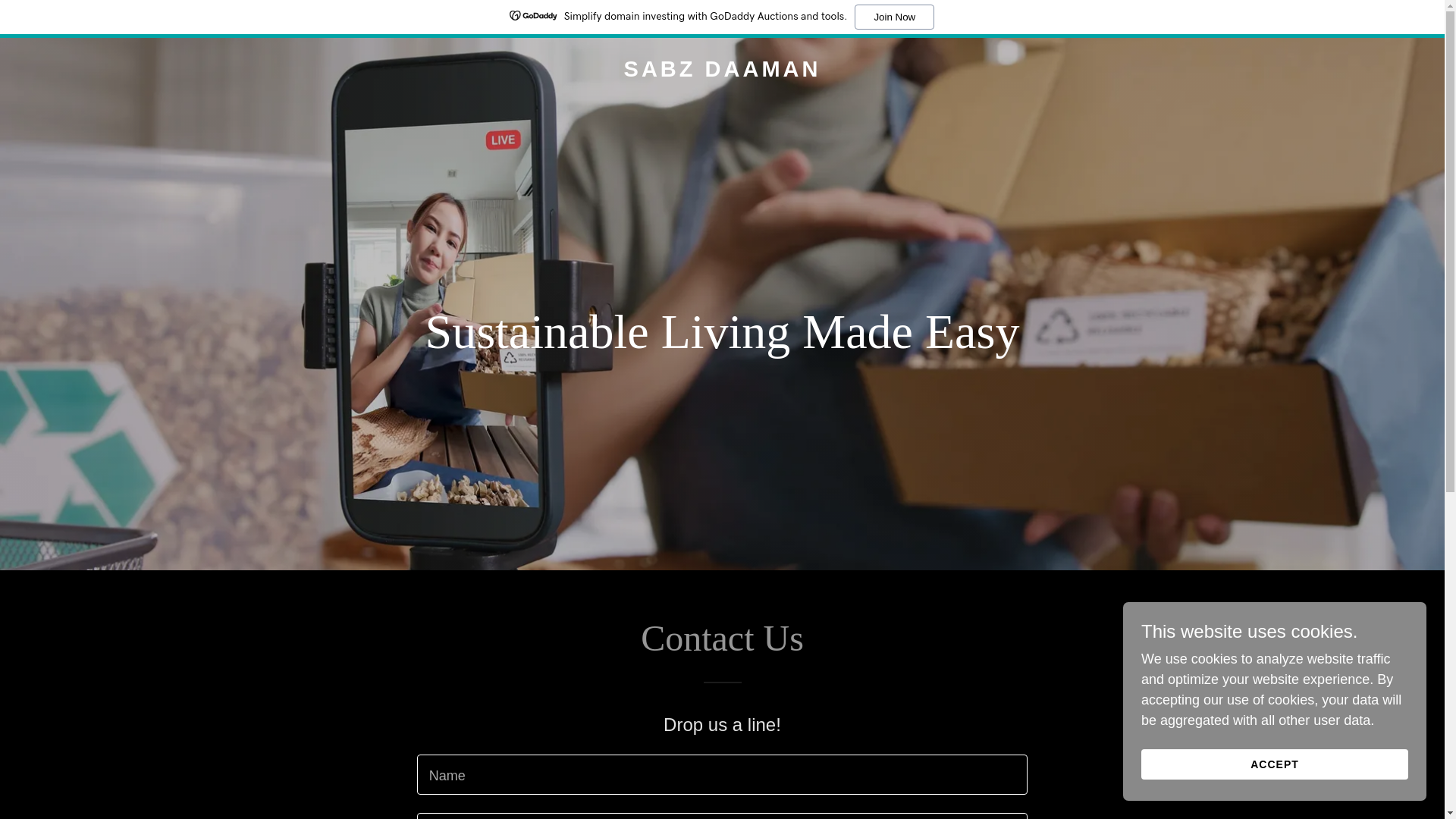 website screenshot of https://sabzdaaman.com/