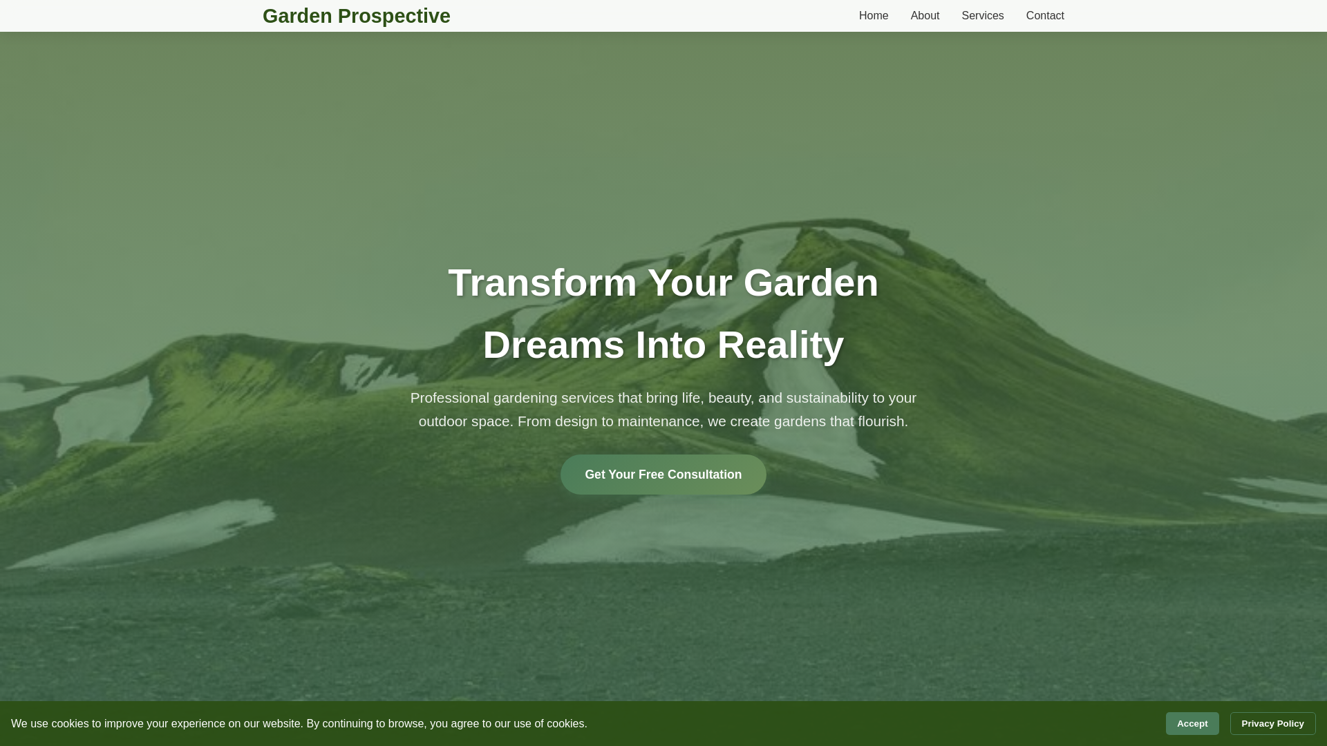 website screenshot of https://gardenprospective.cyou/