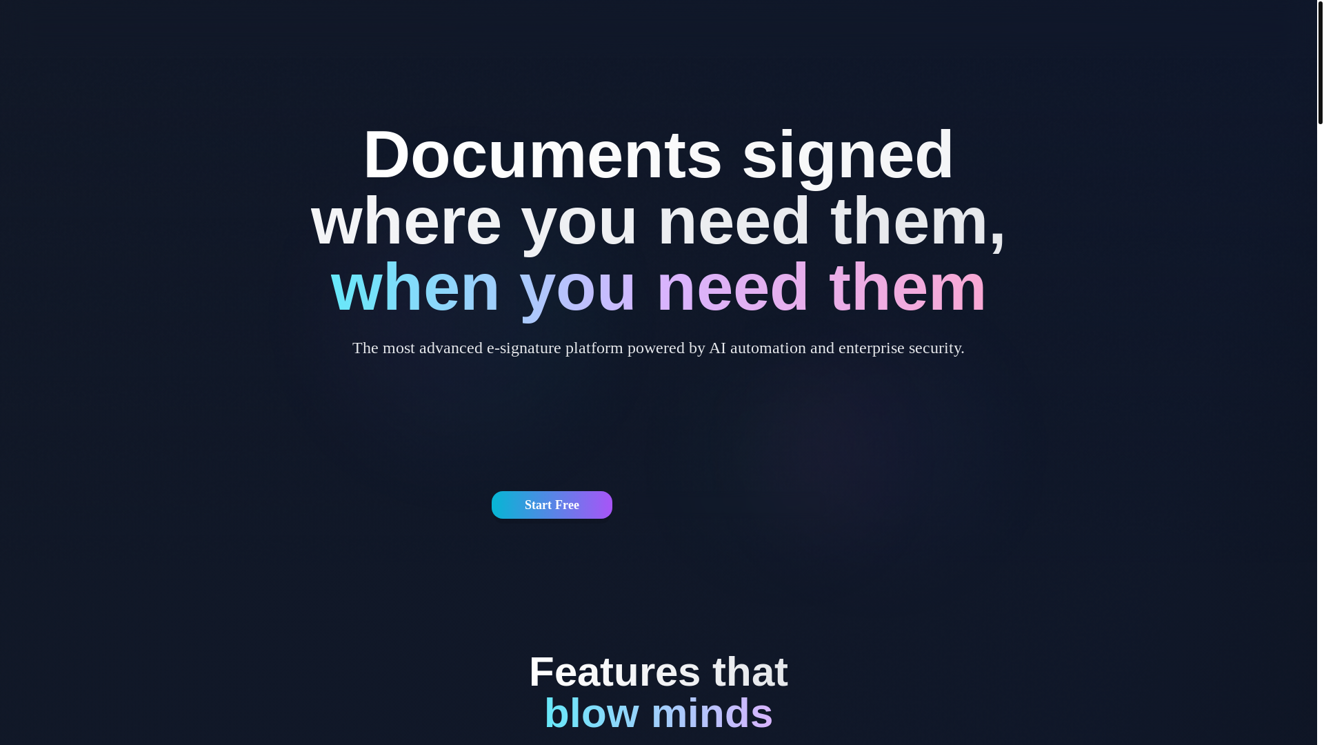 website screenshot of https://suavesign.com/