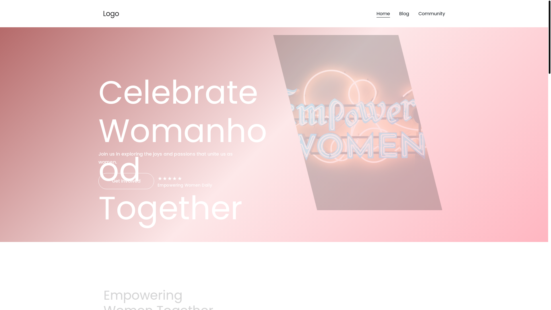 website screenshot of https://whatwomenlove.blog/