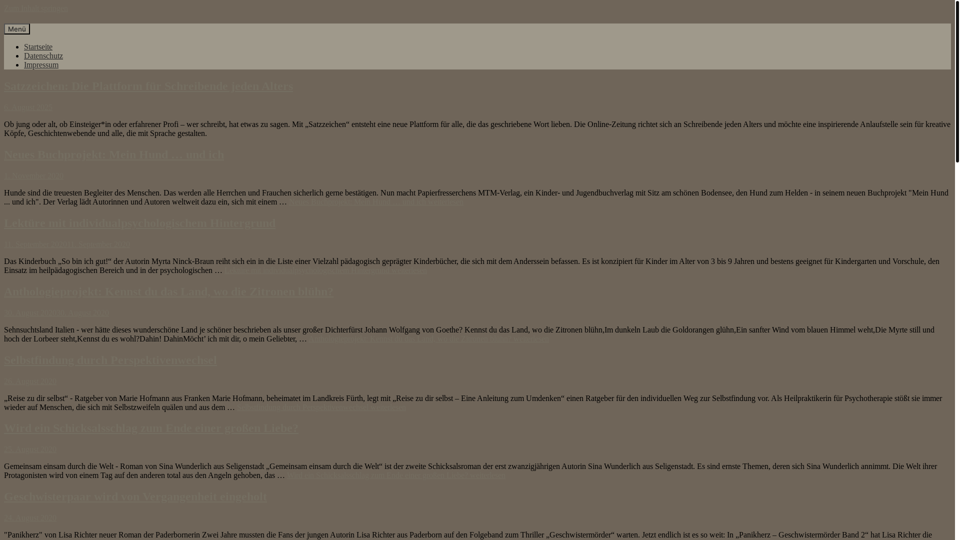 website screenshot of https://satzzeichen-online-magazin.de/