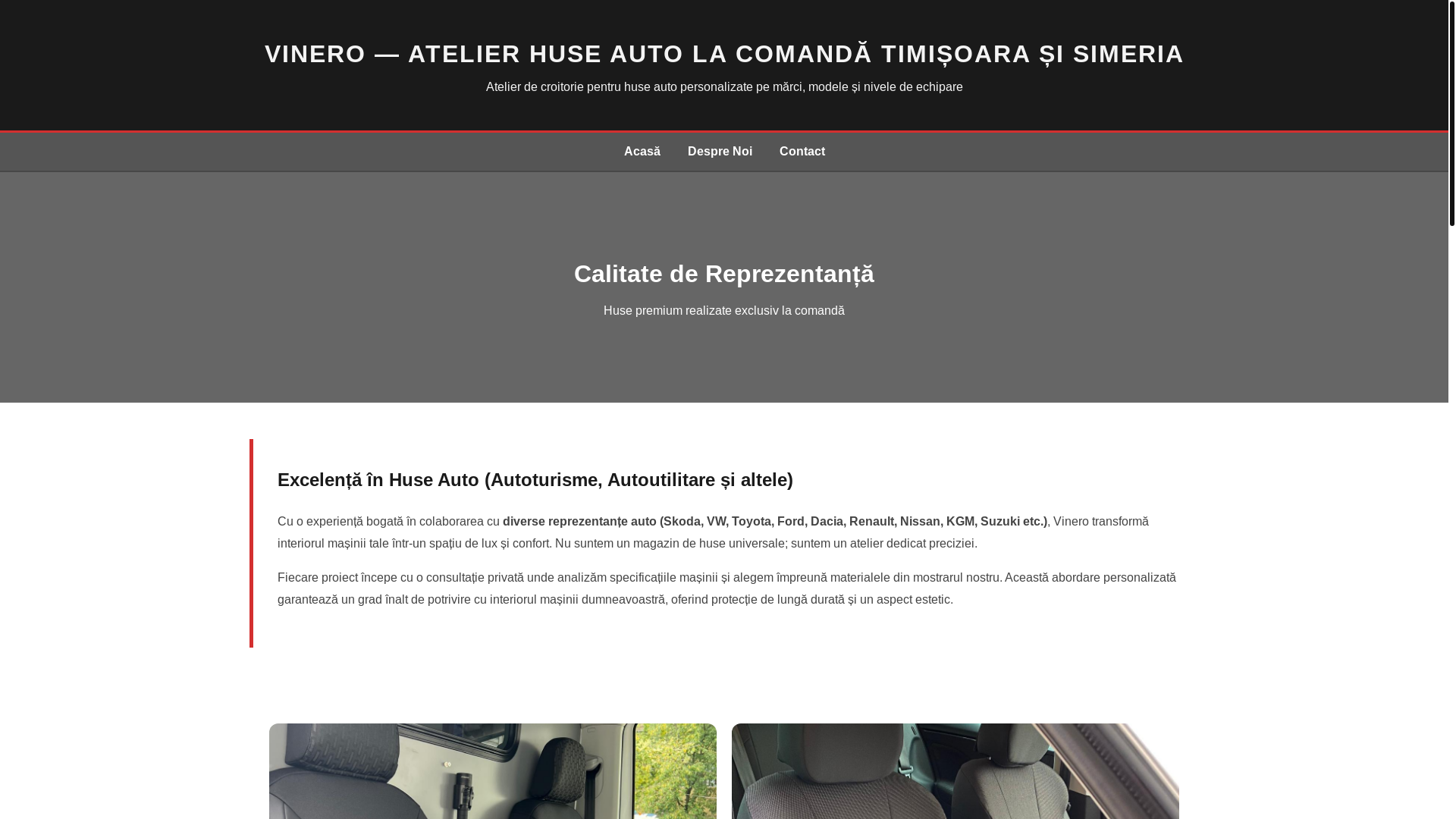 website screenshot of https://huseautotm.ro/