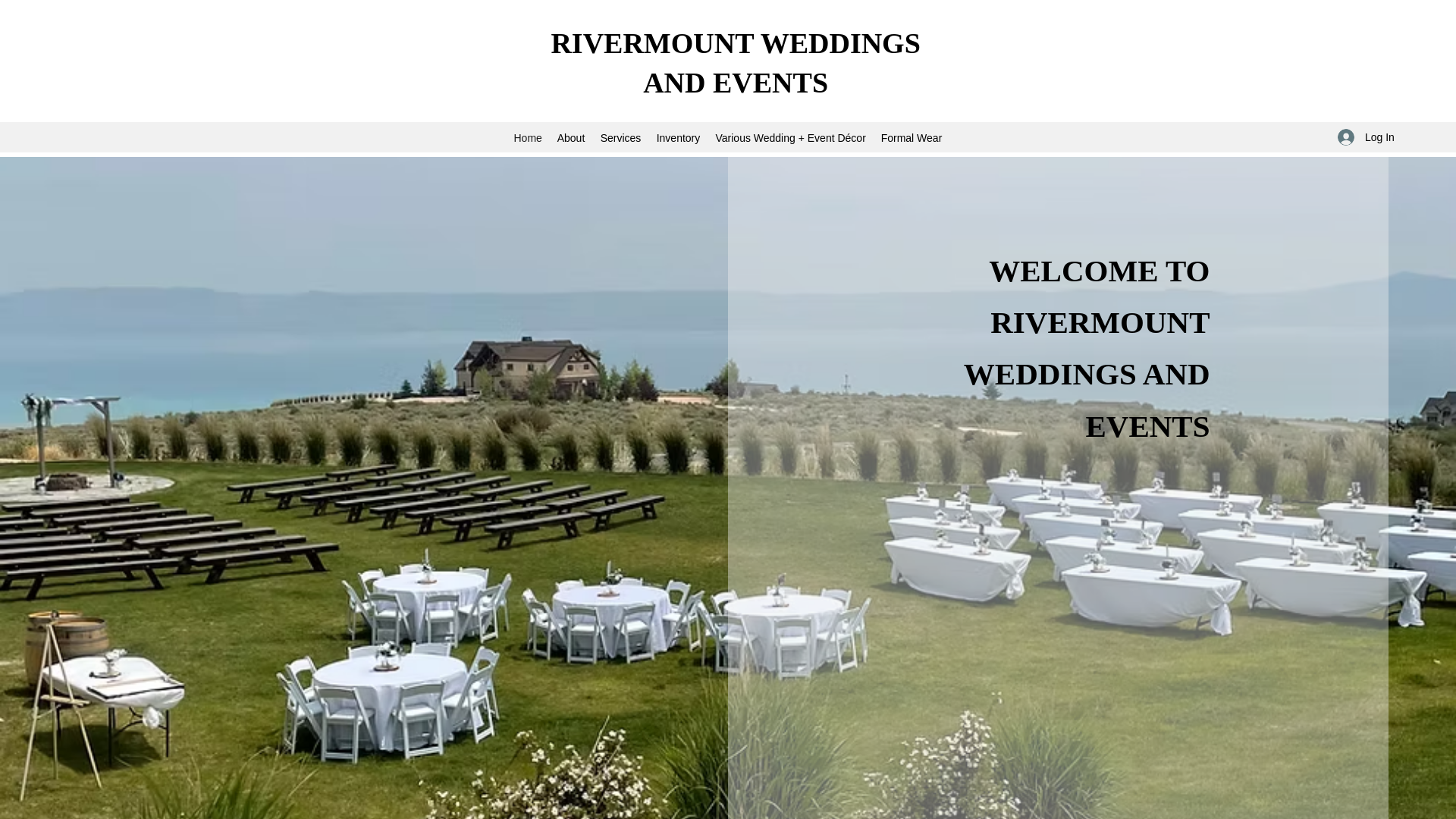 website screenshot of https://rivermountweddingsandevents.com