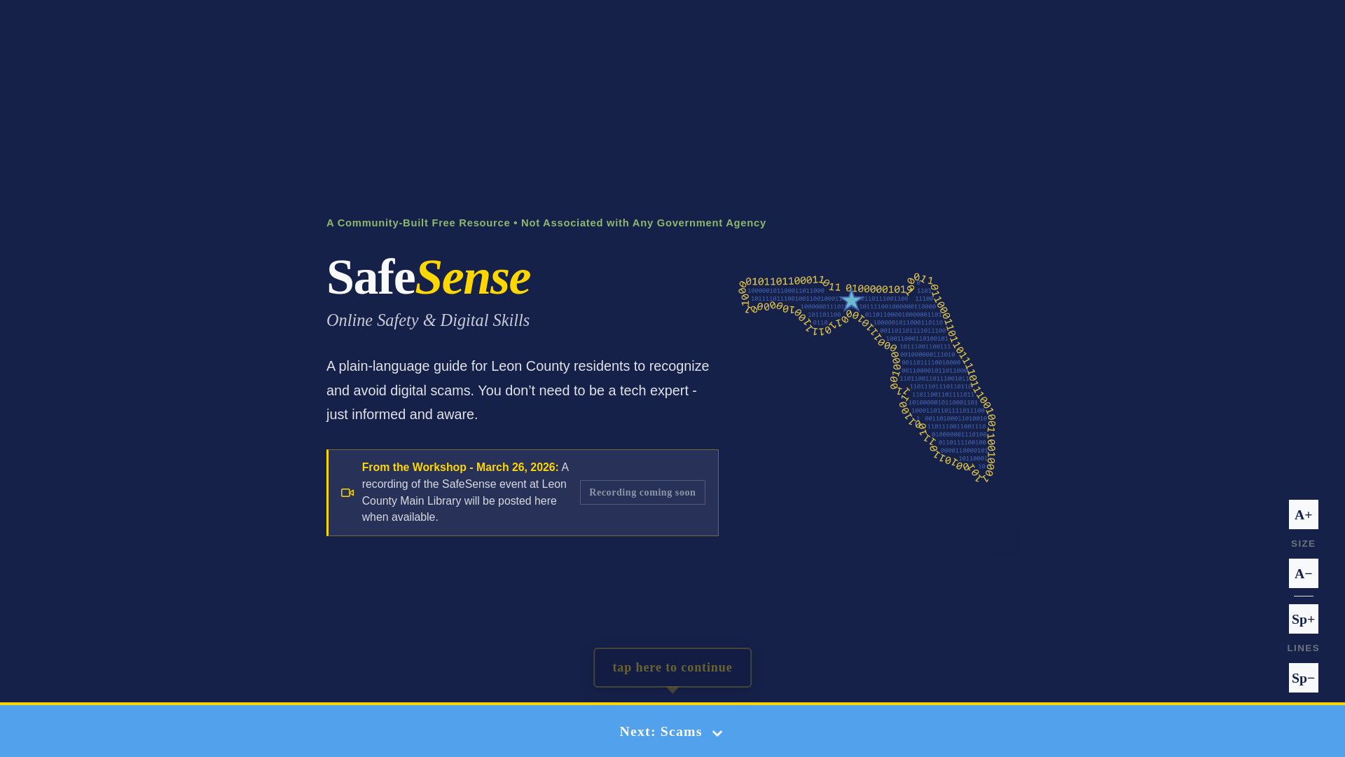 website screenshot of https://leoncountysafesense.com