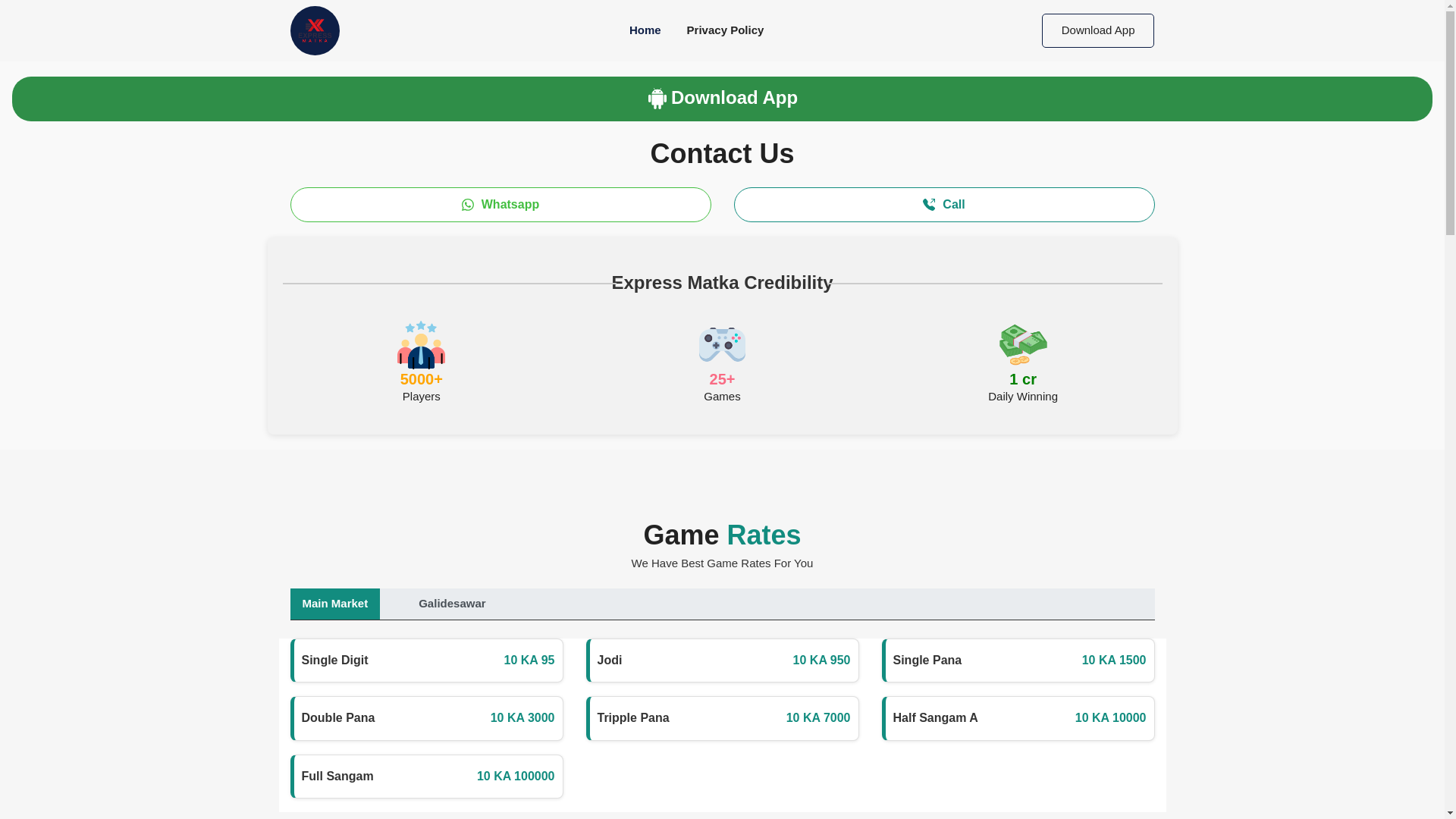 website screenshot of https://global-matka.xyz/