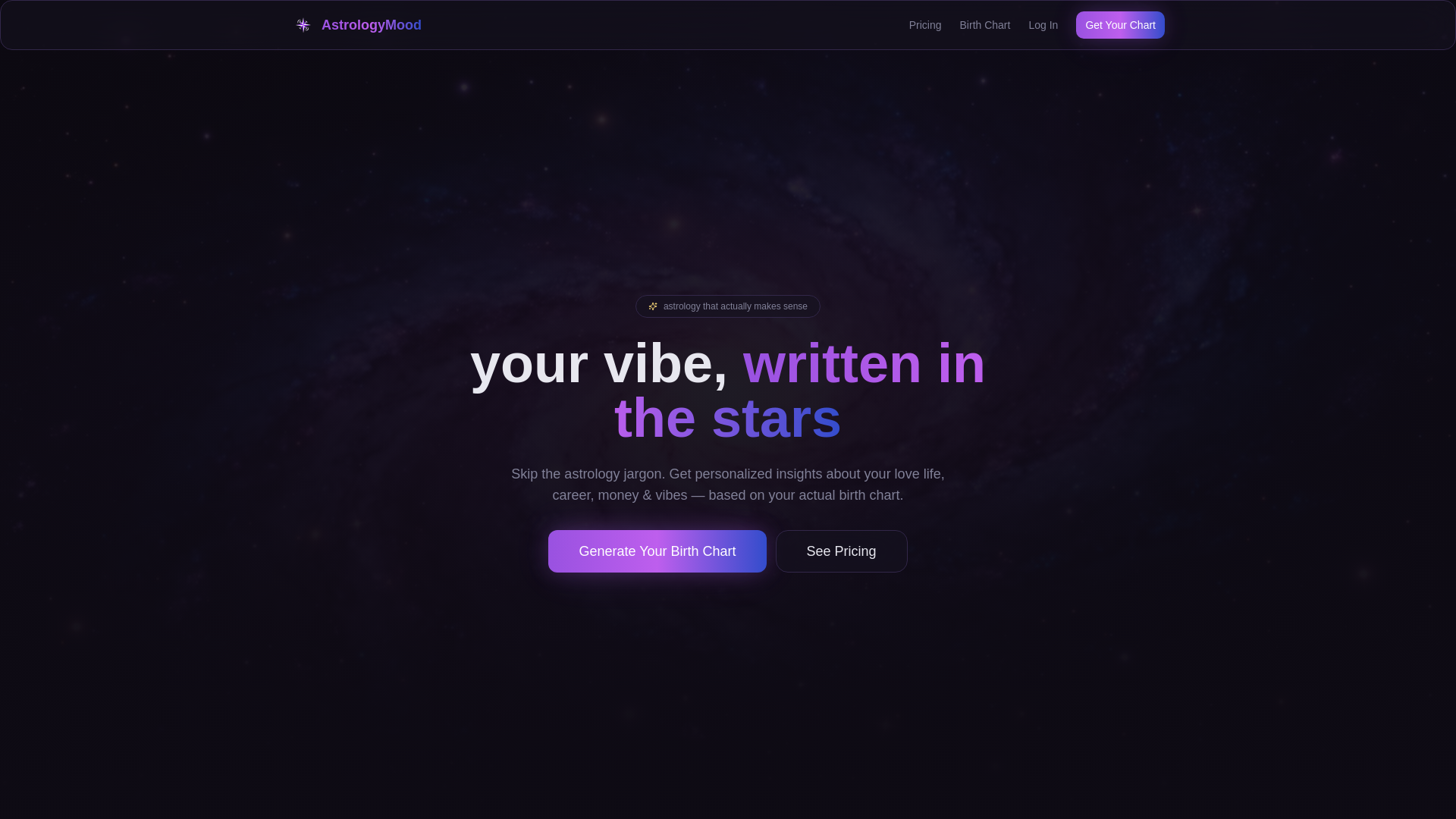 website screenshot of https://astrologymood.com/