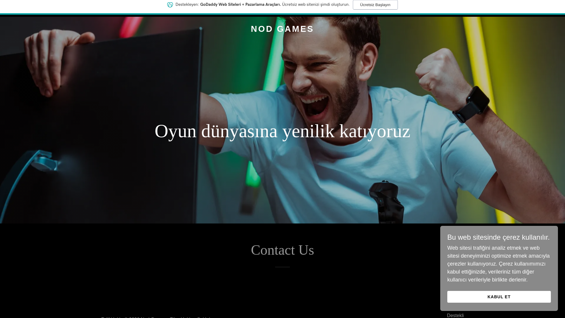 website screenshot of https://nodgames.space