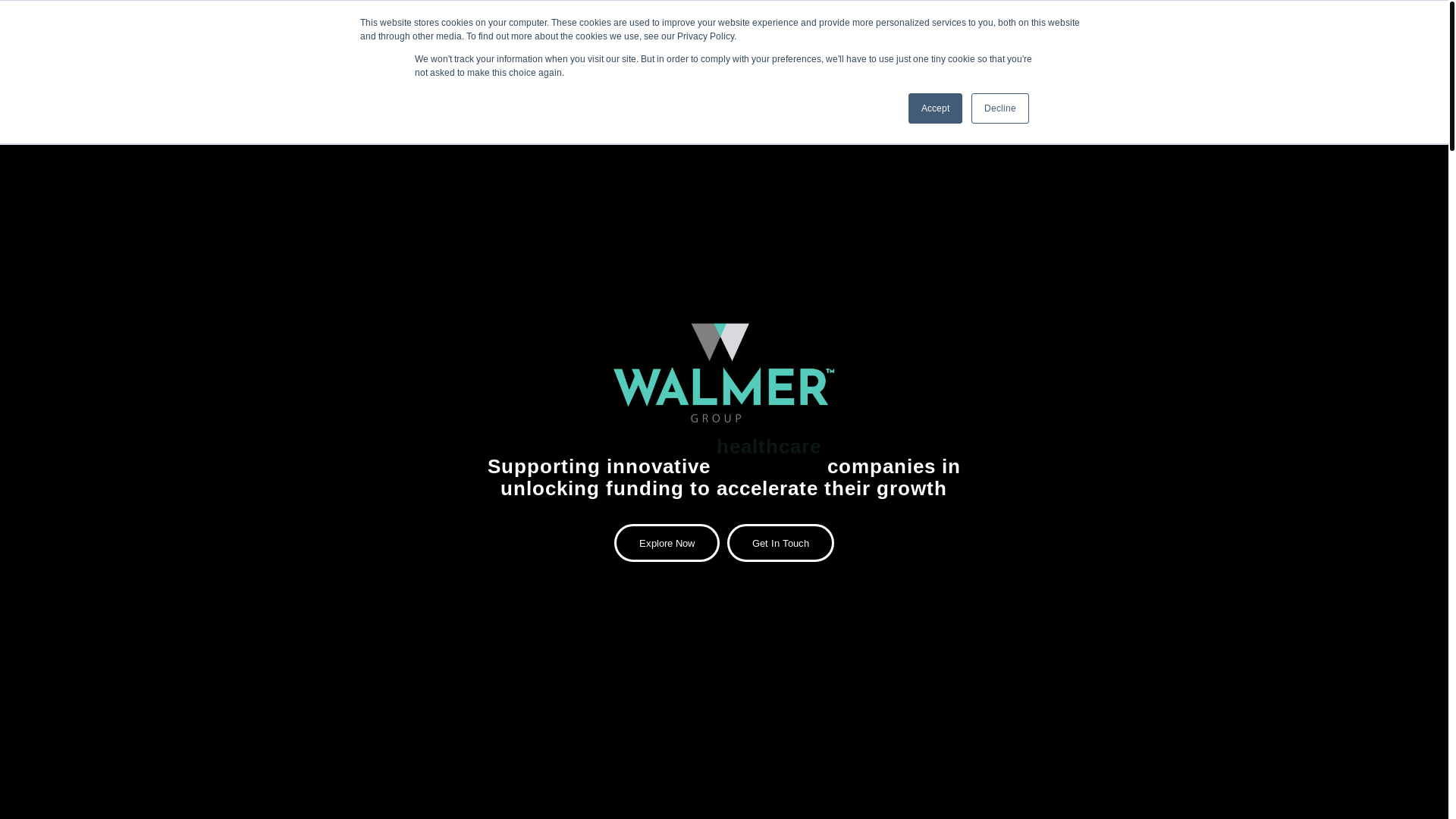 website screenshot of https://walmercompany.com/