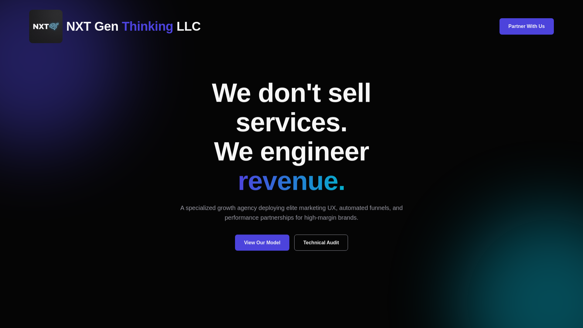 website screenshot of https://nxtgenthinking.com