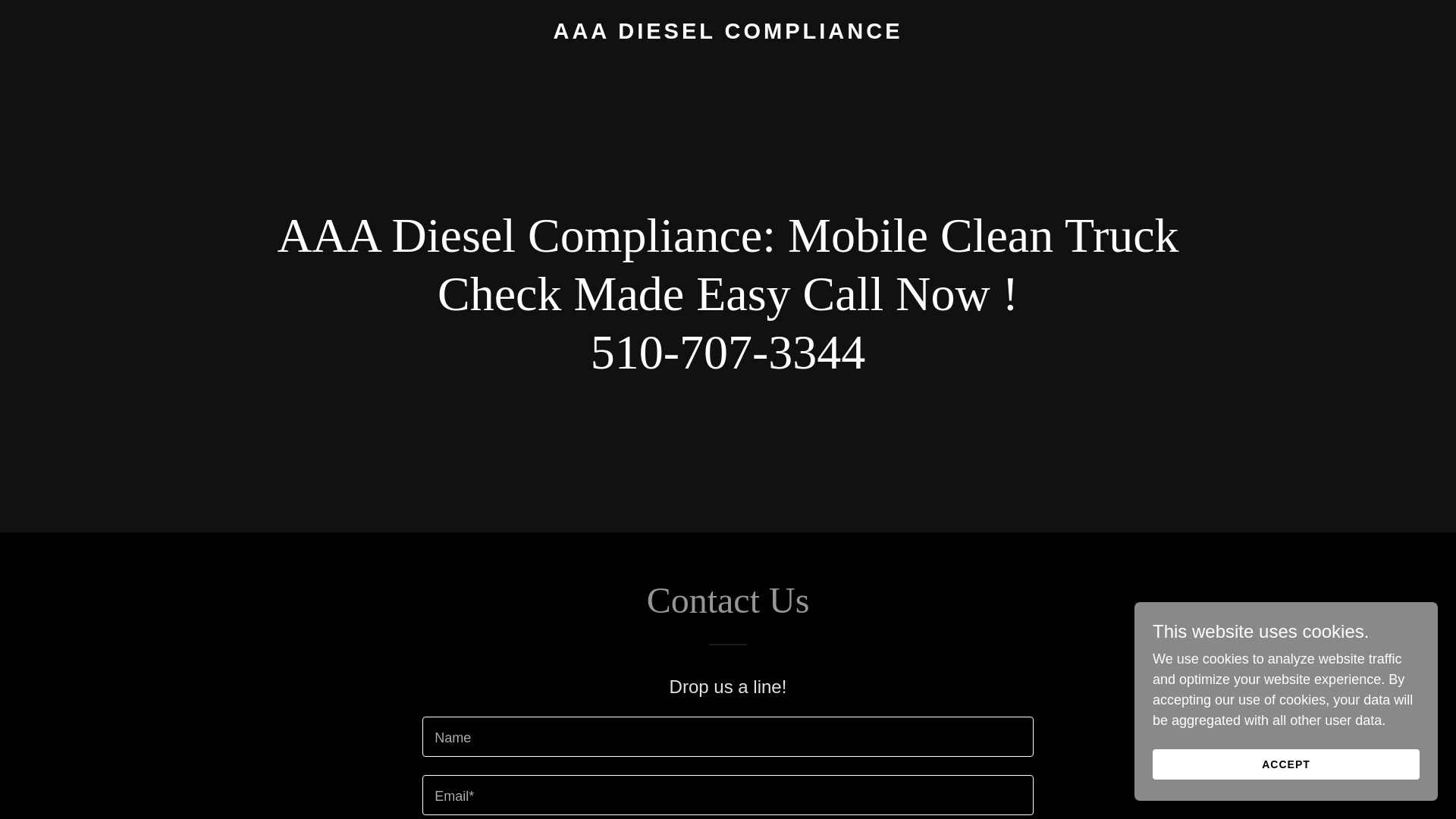 website screenshot of https://aaadieselcompliance.com/