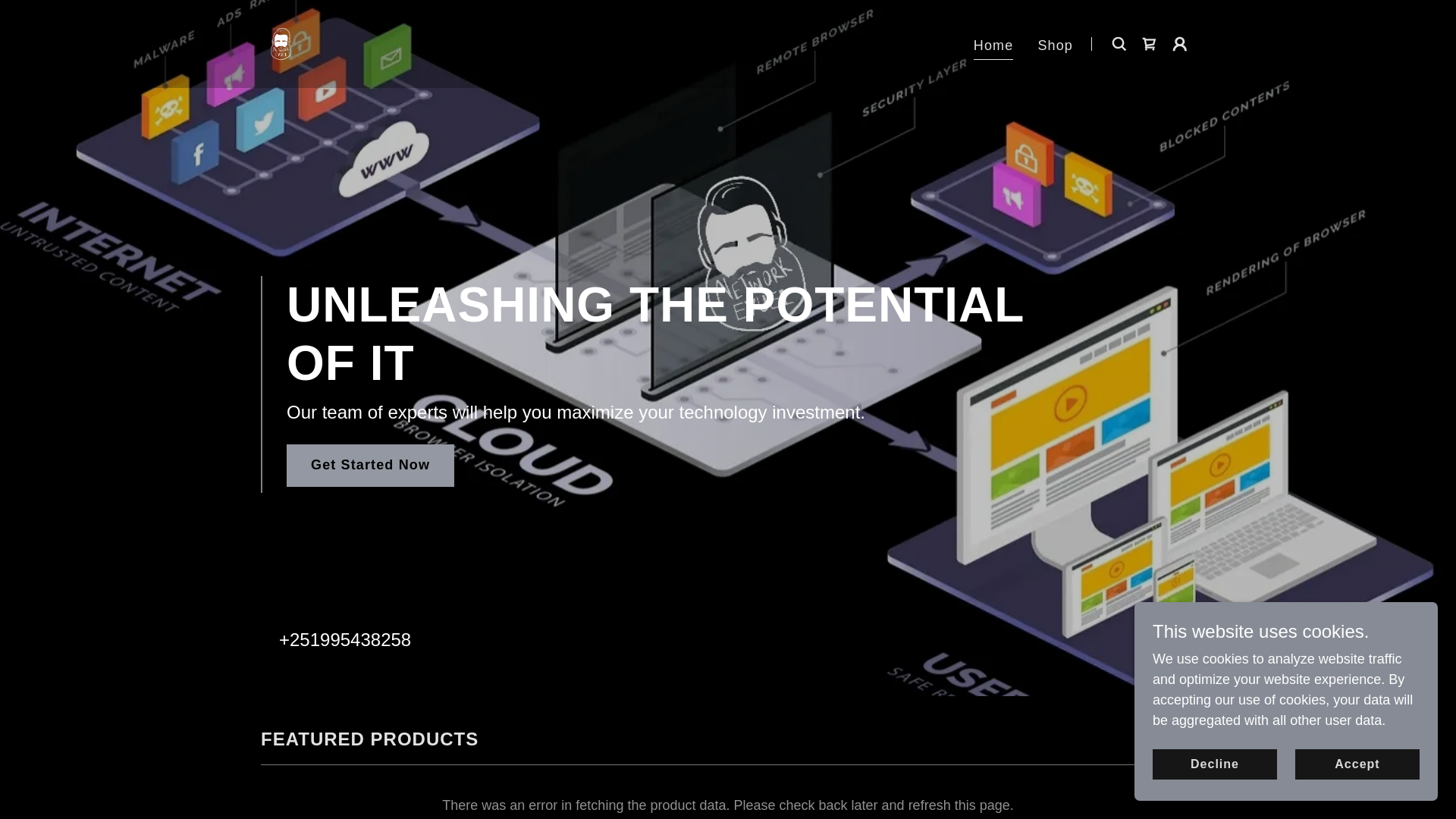 website screenshot of https://networkeyuel.godaddysites.com
