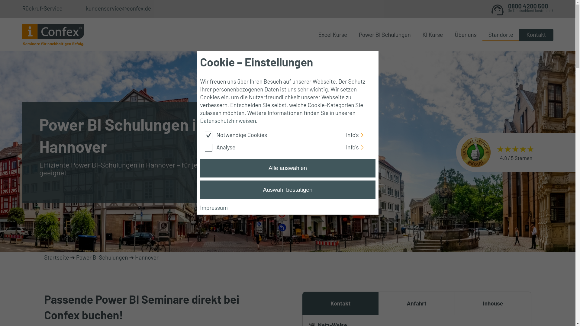 website screenshot of https://powerbi-kurs-hannover.de/