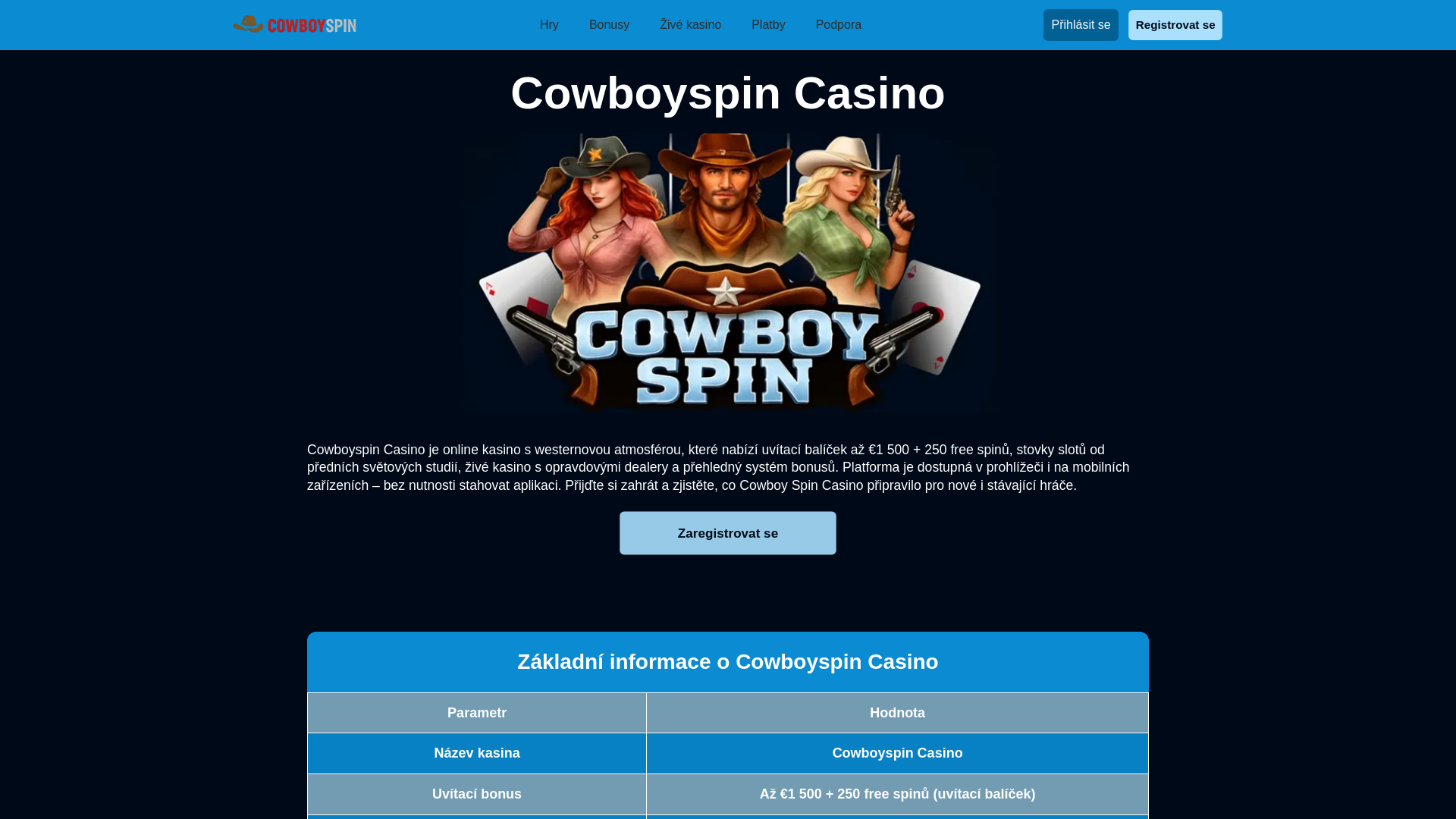 website screenshot of https://cowboyspin-cz-56648.pages.dev/
