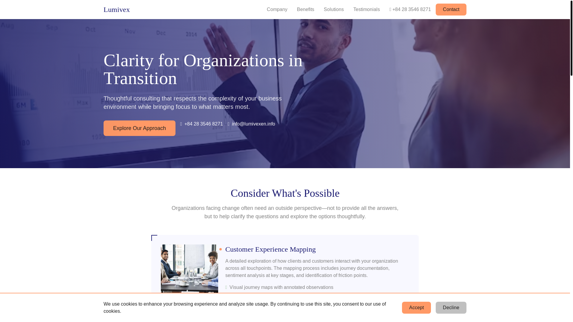 website screenshot of https://lumivexen.info/