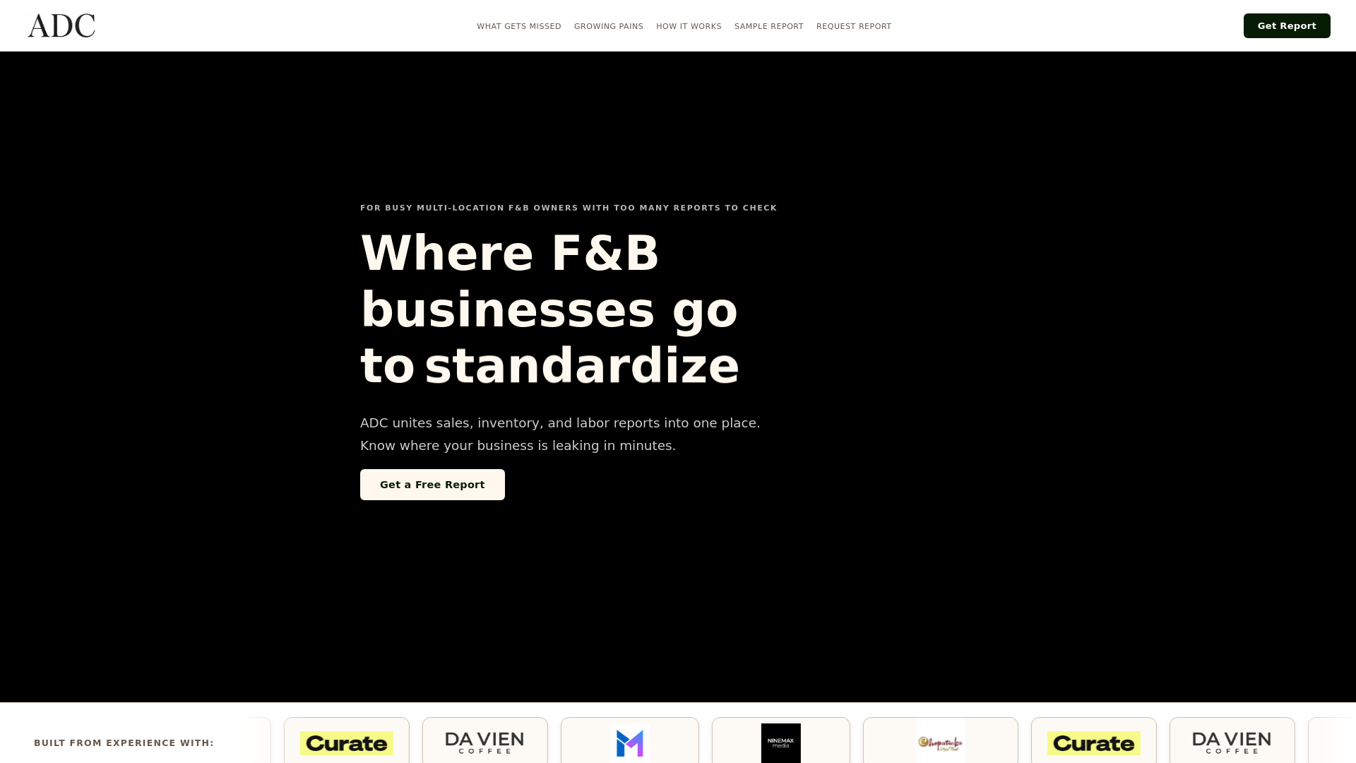 website screenshot of https://adc-ops.com/