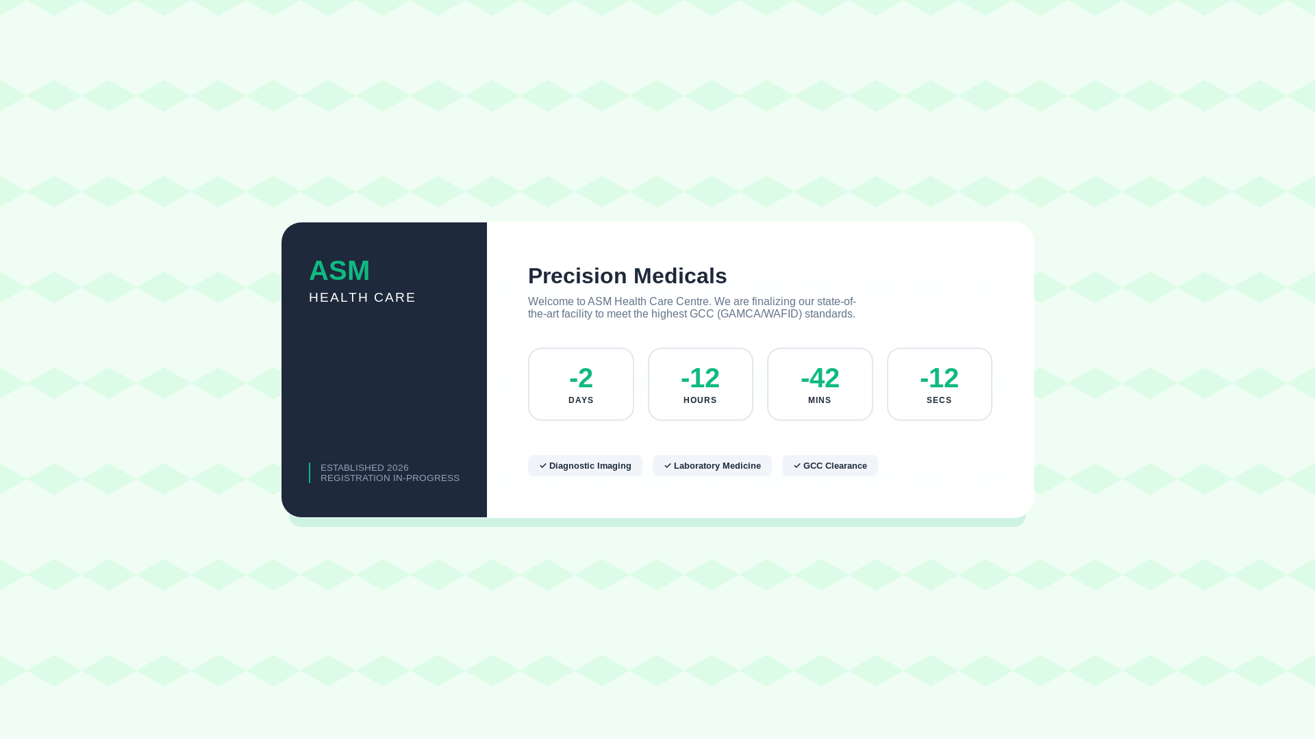 website screenshot of https://asmhealthcarecentre.com/