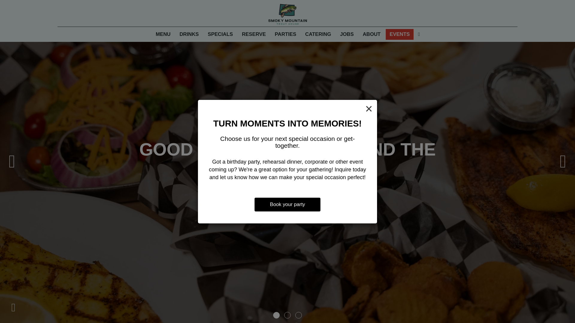 website screenshot of https://smokymountaintrouthousetn.com/