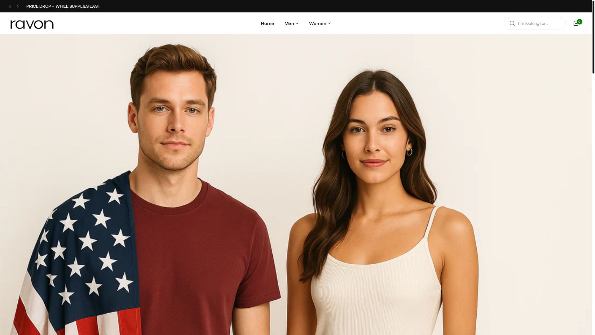 website screenshot of https://ravonshoes.com/