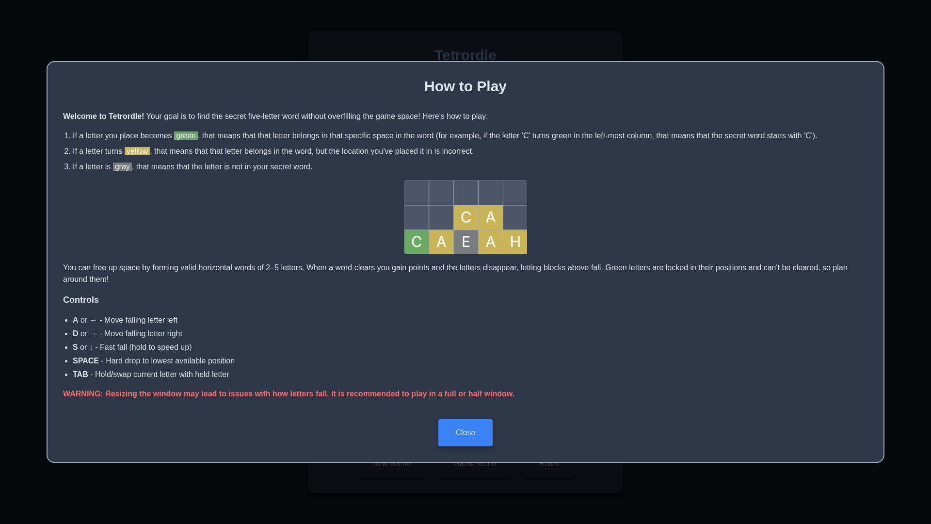 website screenshot of https://tetrordle7.pages.dev/