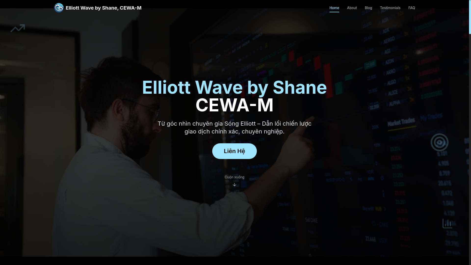 website screenshot of https://elliottwave.vn/