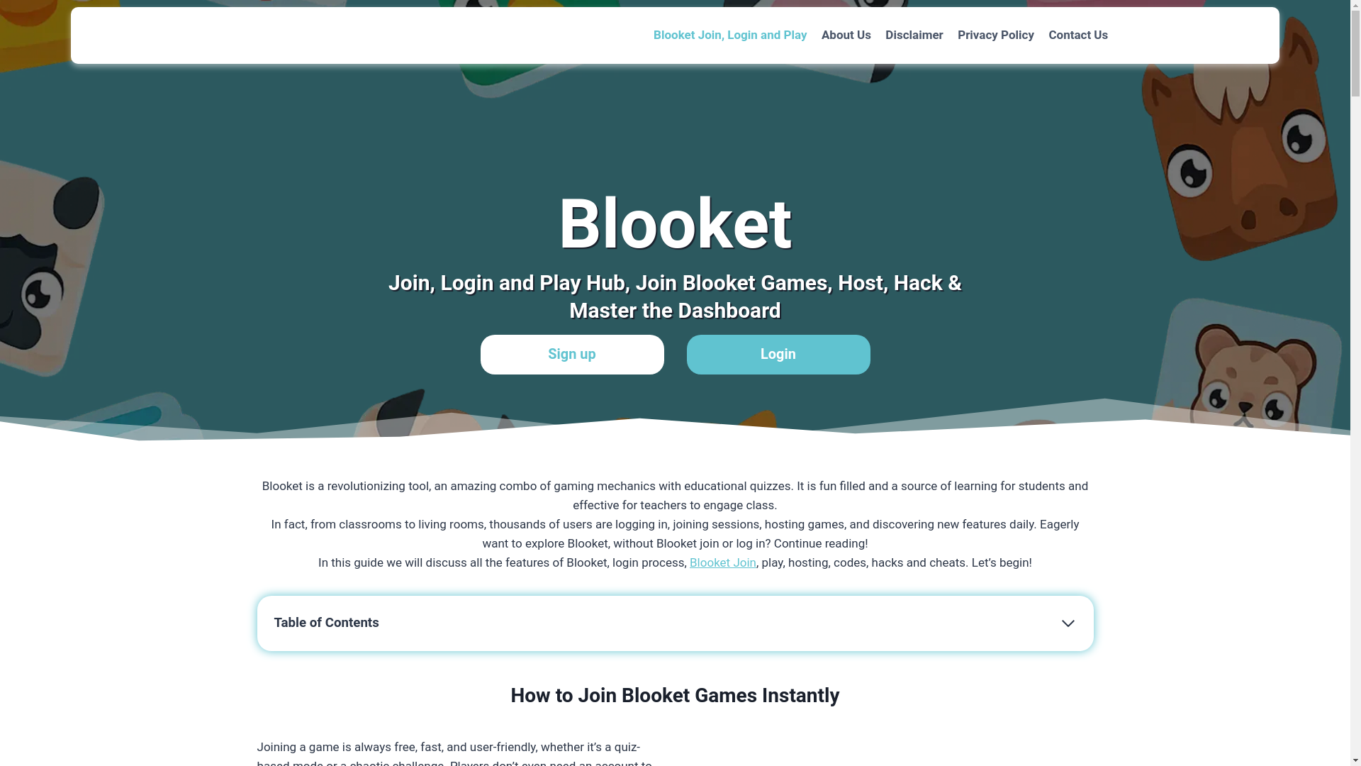 website screenshot of https://blooketjoinus.com/