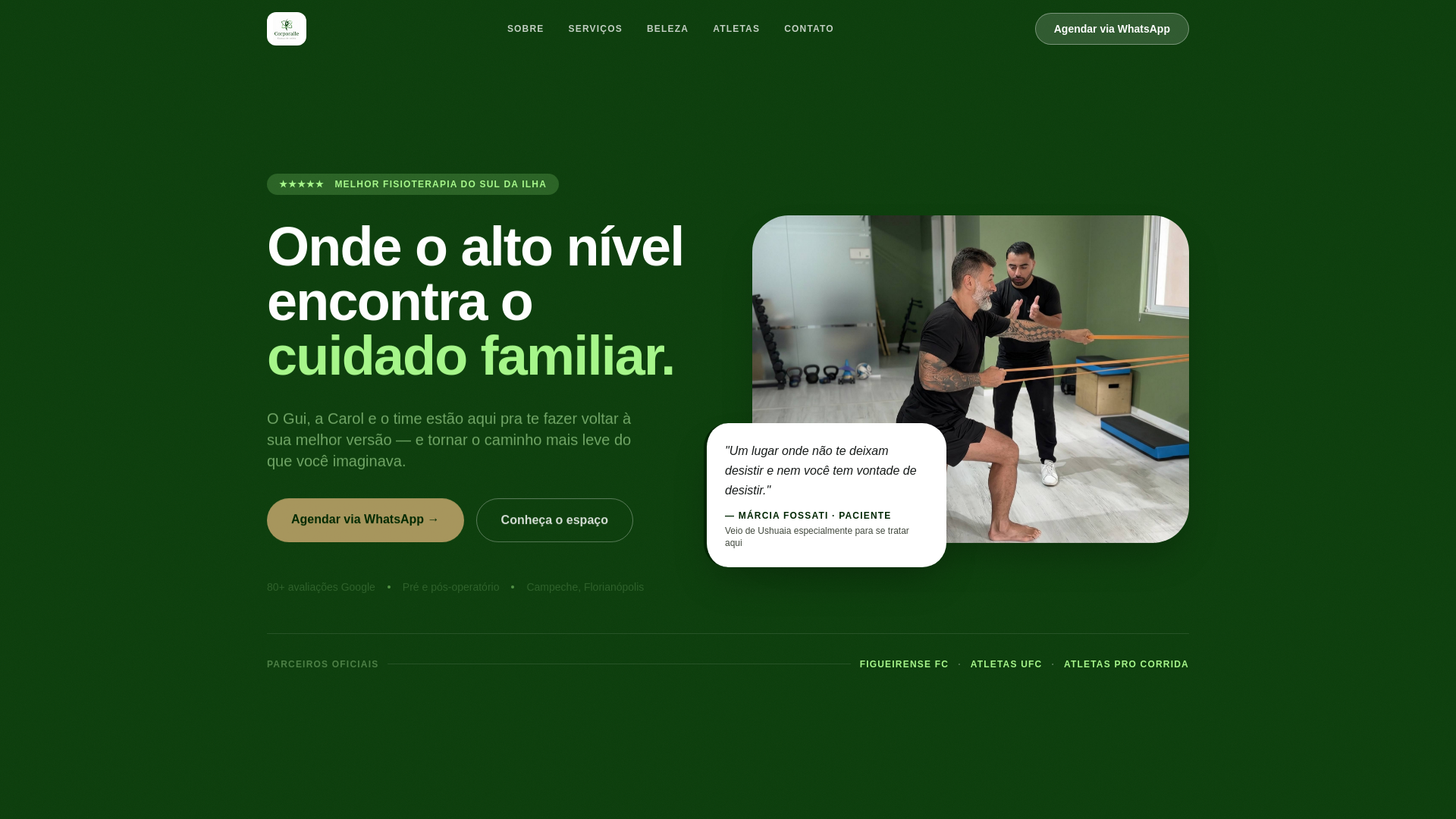 website screenshot of https://corporalle.pages.dev/