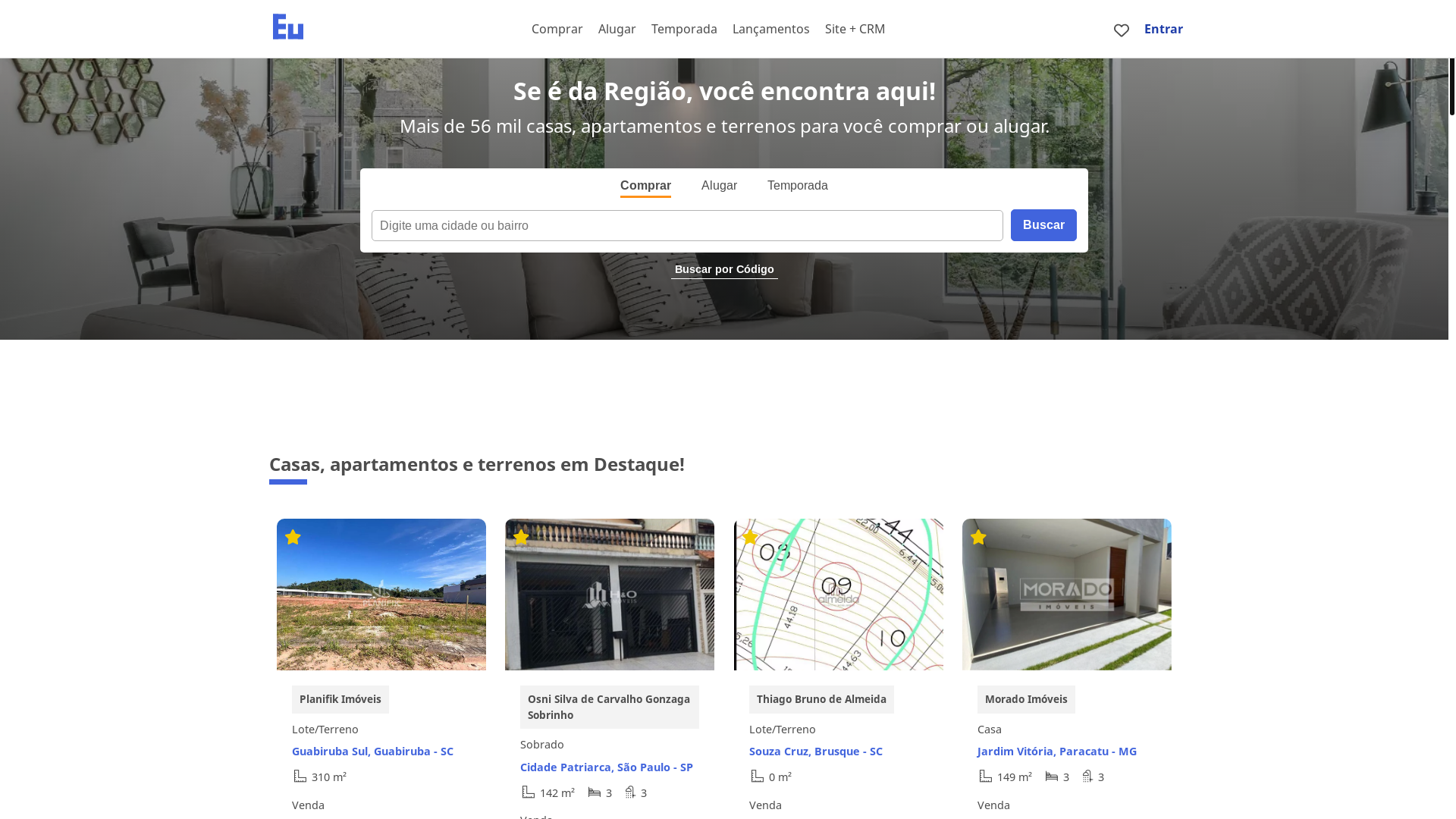 website screenshot of https://paulojbduartecorretor.com.br/