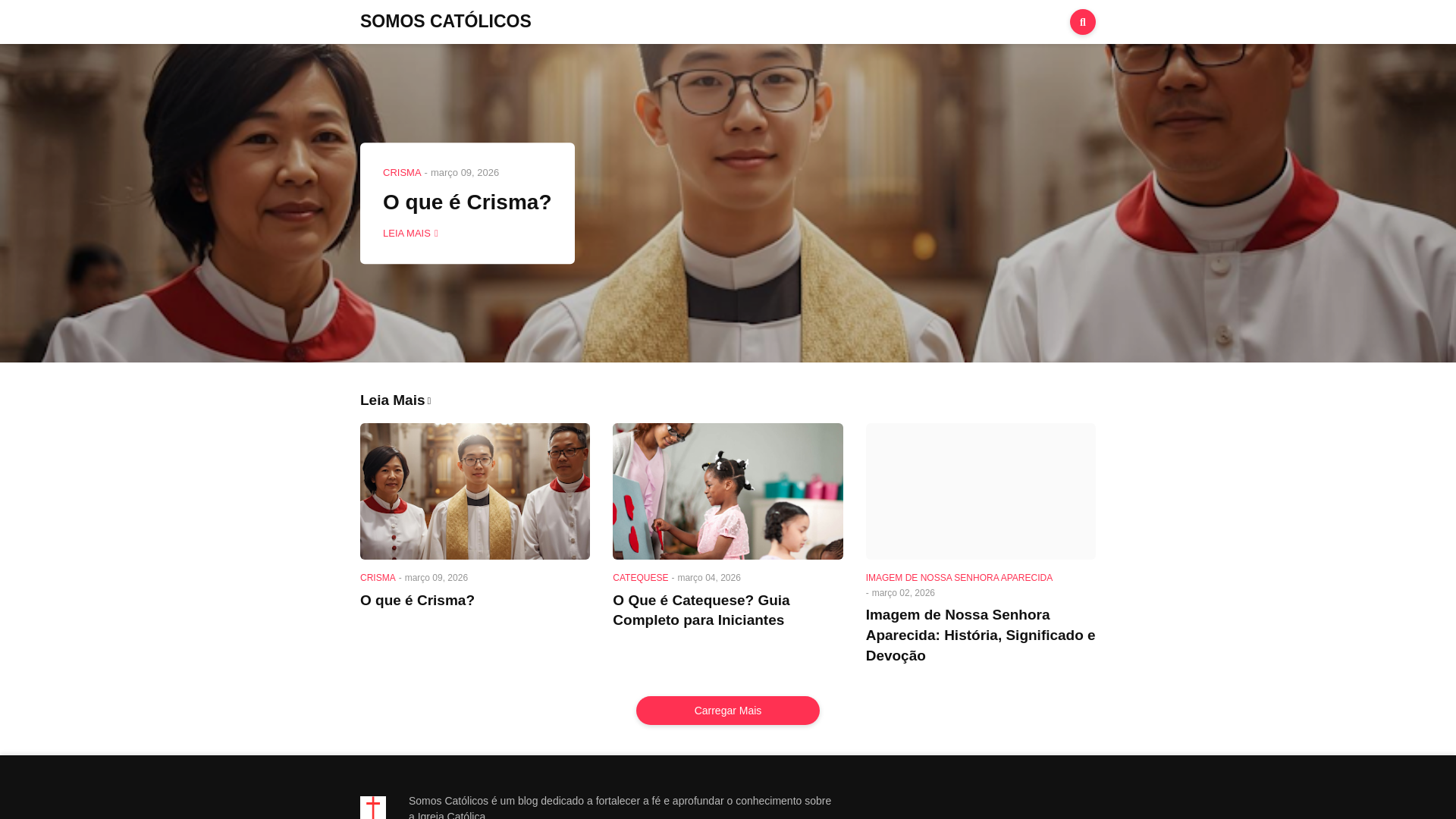 website screenshot of https://somoscatolico.com.br/
