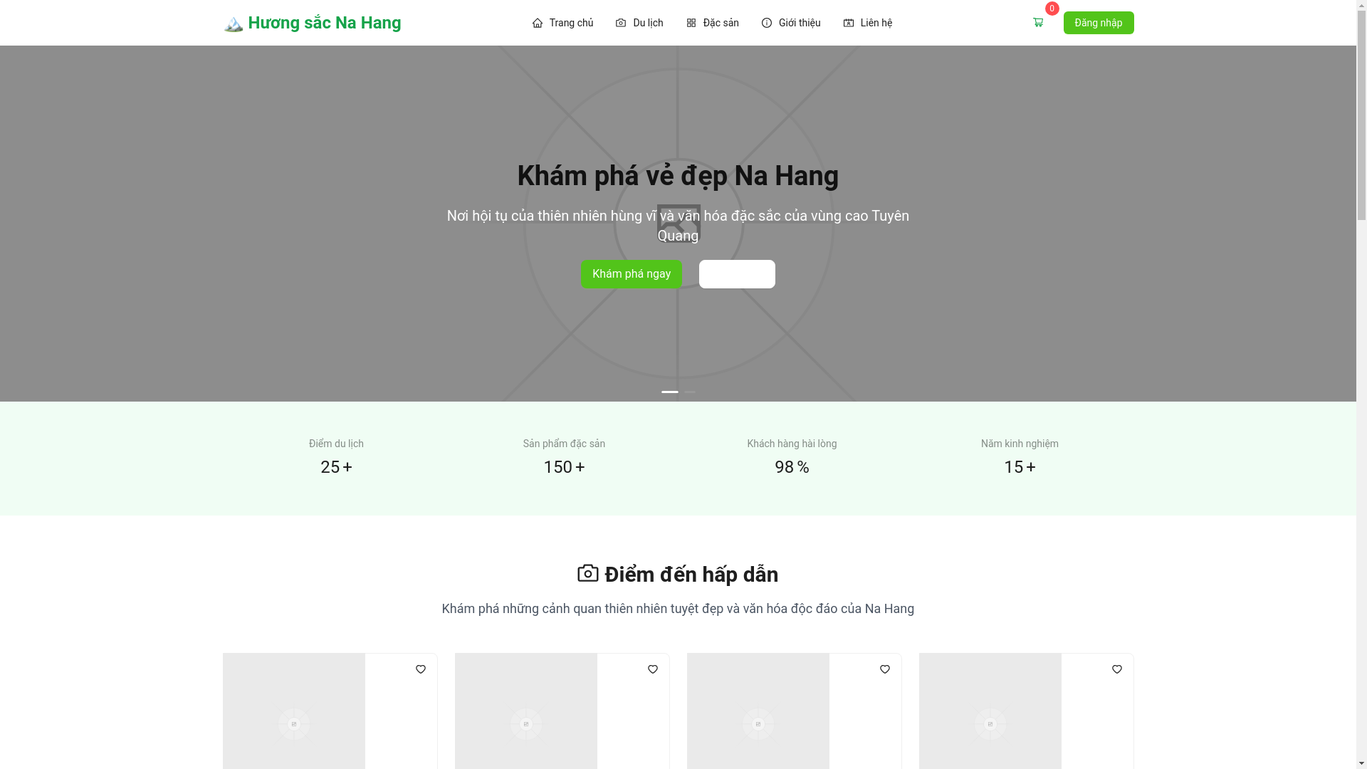 website screenshot of https://huongsacnahang.com/