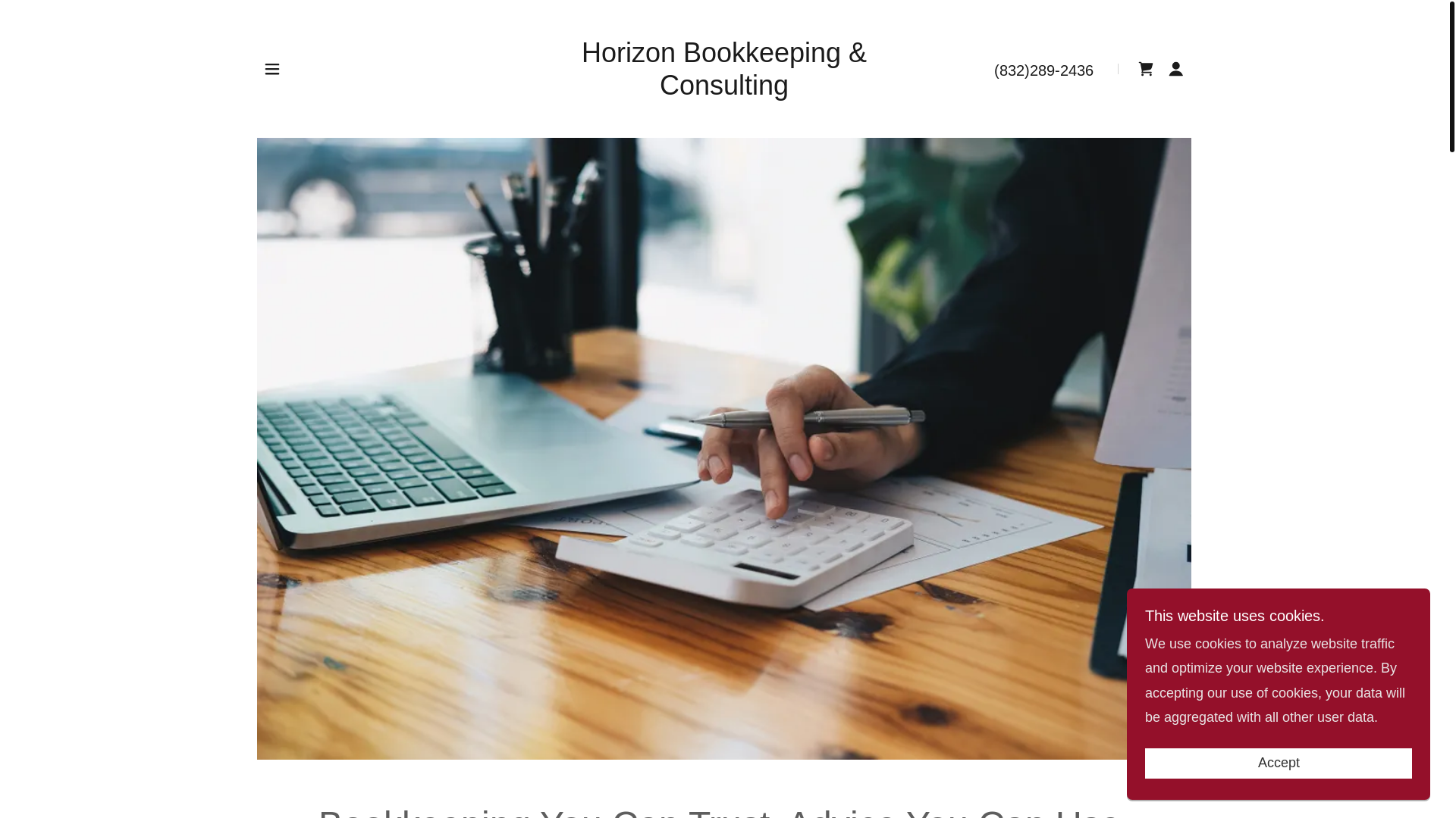 website screenshot of https://horizonbookkeepingconsulting.com/