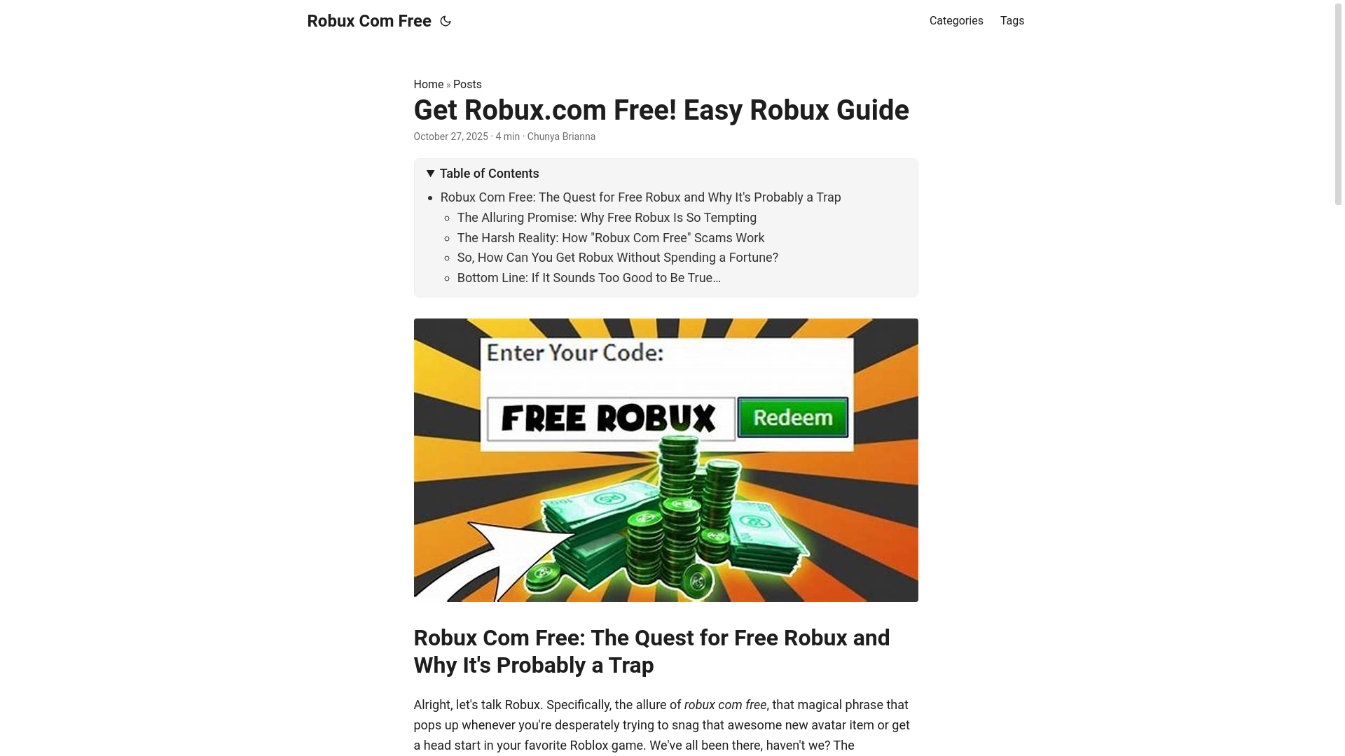 website screenshot of https://robux-com-free.pages.dev/