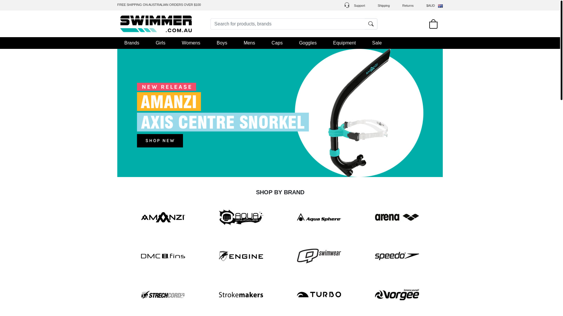 website screenshot of https://swimmer.com.au/