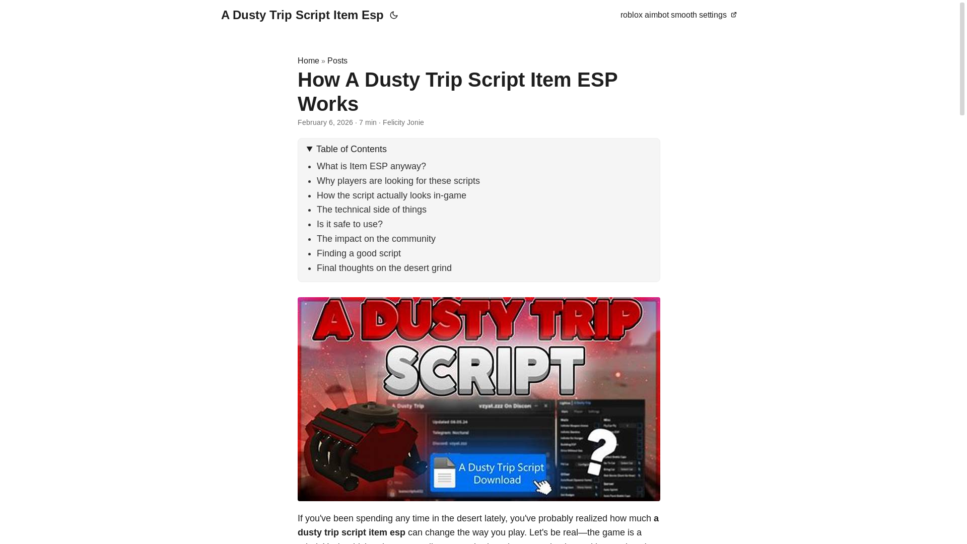 website screenshot of https://a-dusty-trip-script-item-esp.pages.dev/