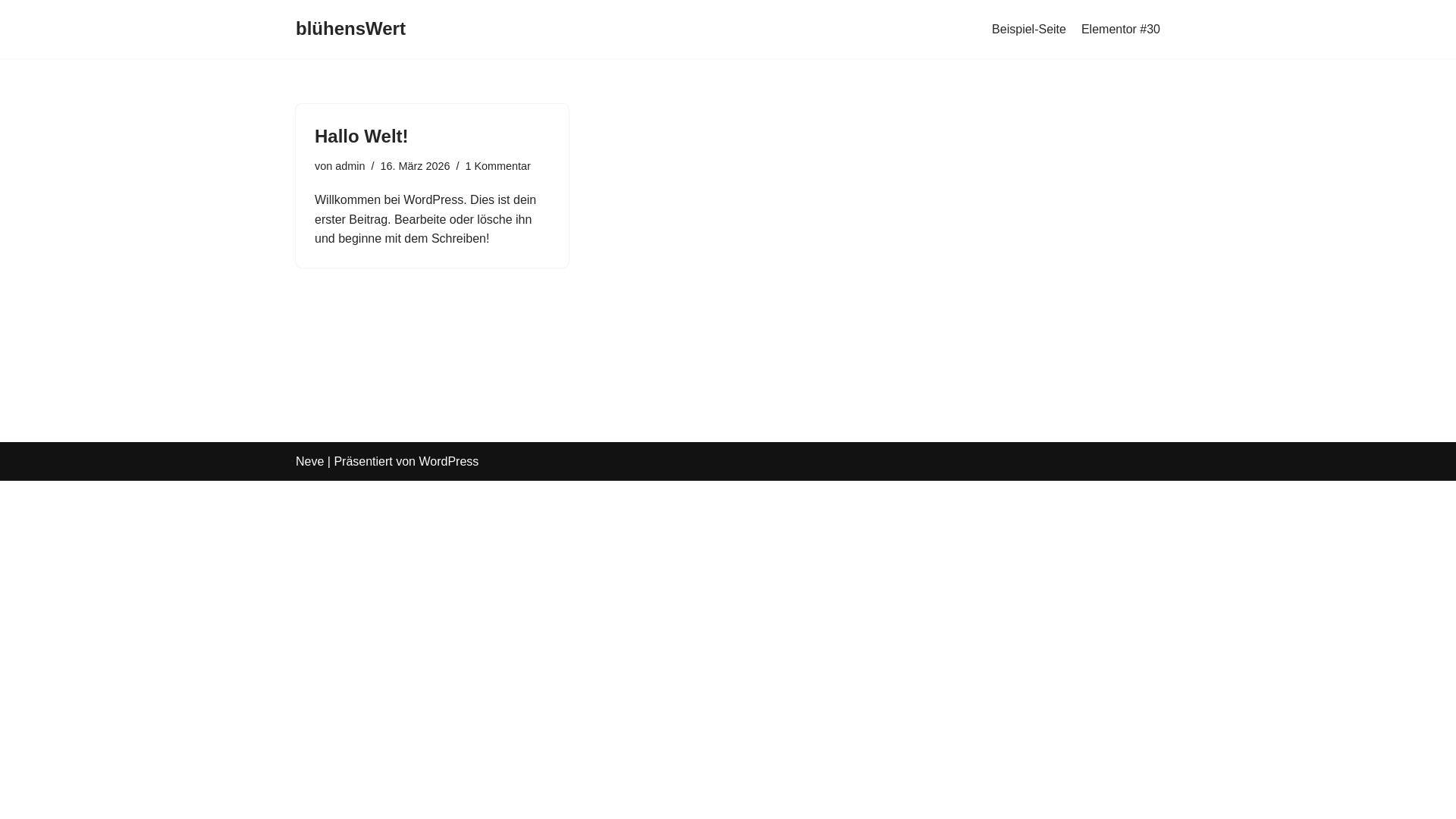 website screenshot of https://xn--blhenswert-beb.at/
