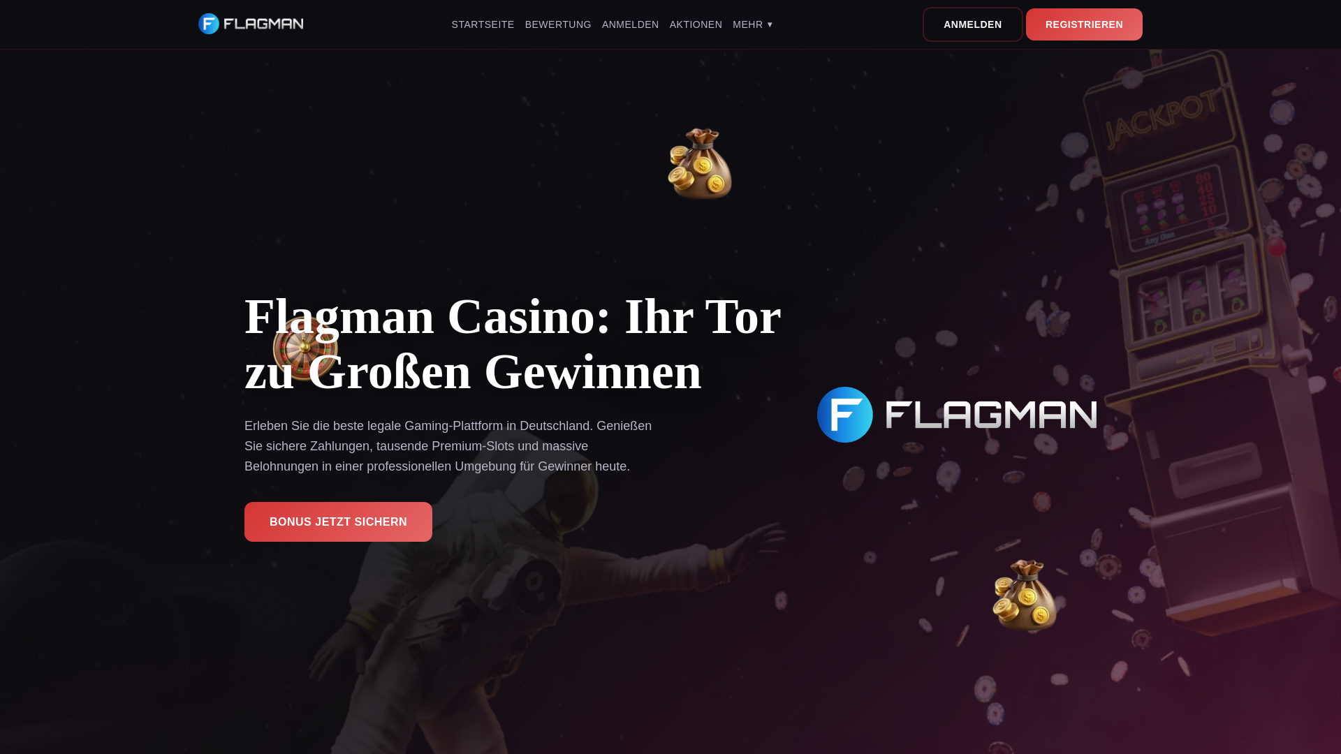 website screenshot of https://flagmanplay.net/