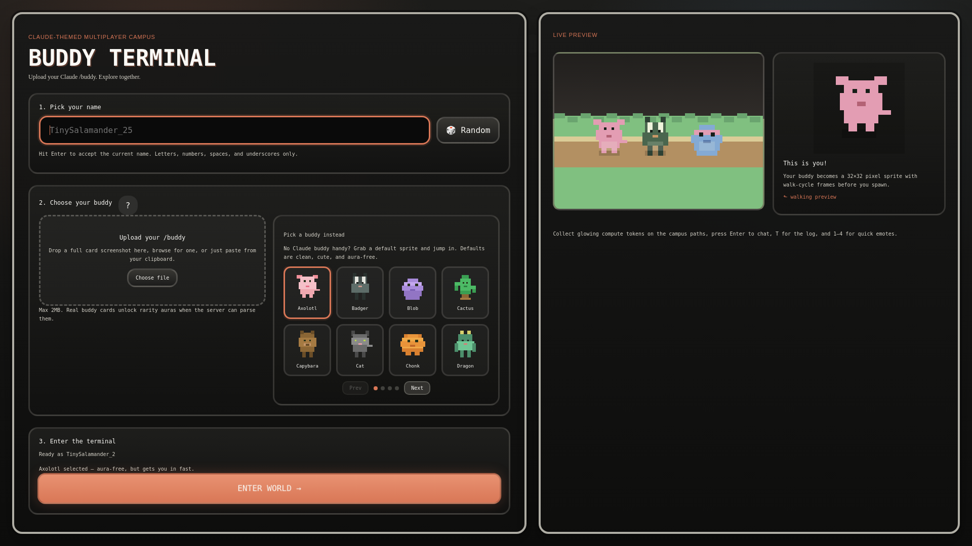 website screenshot of https://buddyterminal.com