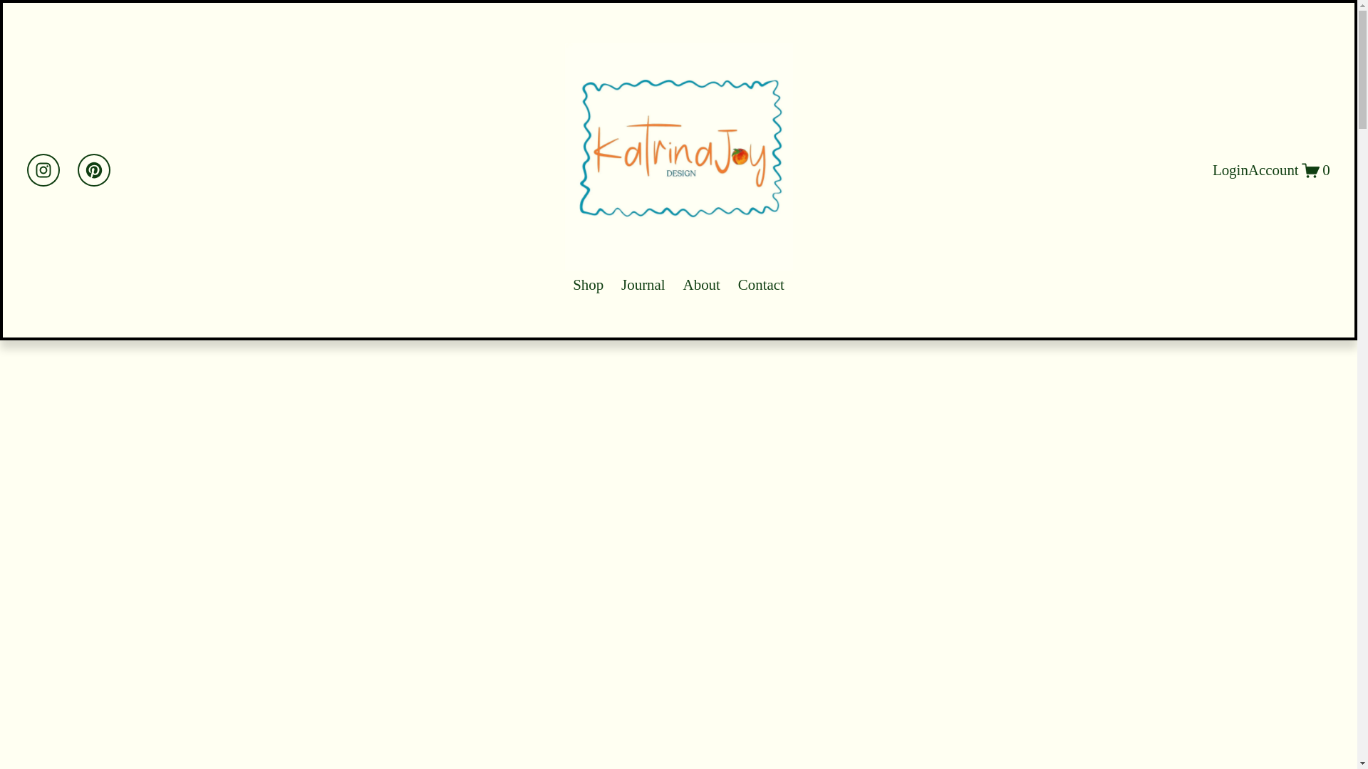 website screenshot of https://katrinajoydesign.com/
