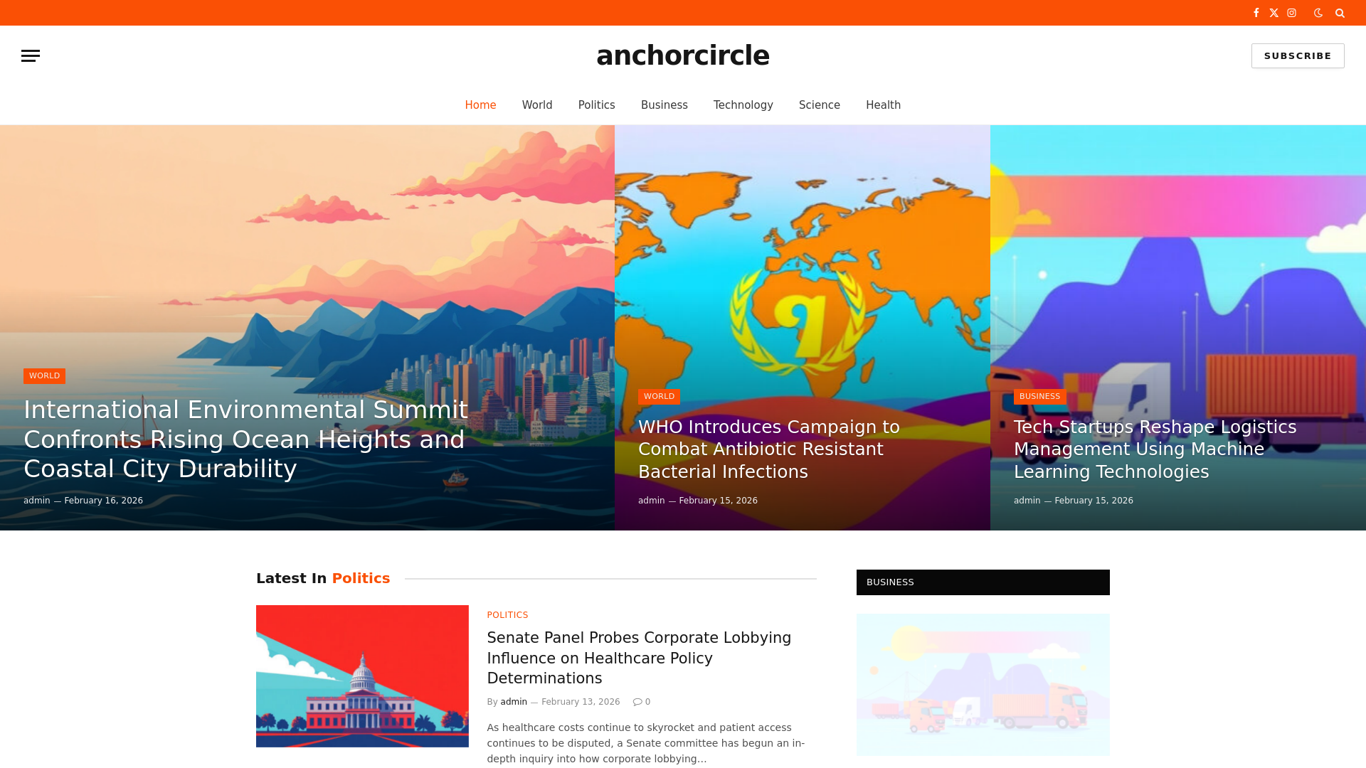 website screenshot of https://anchorcircle.co.uk/