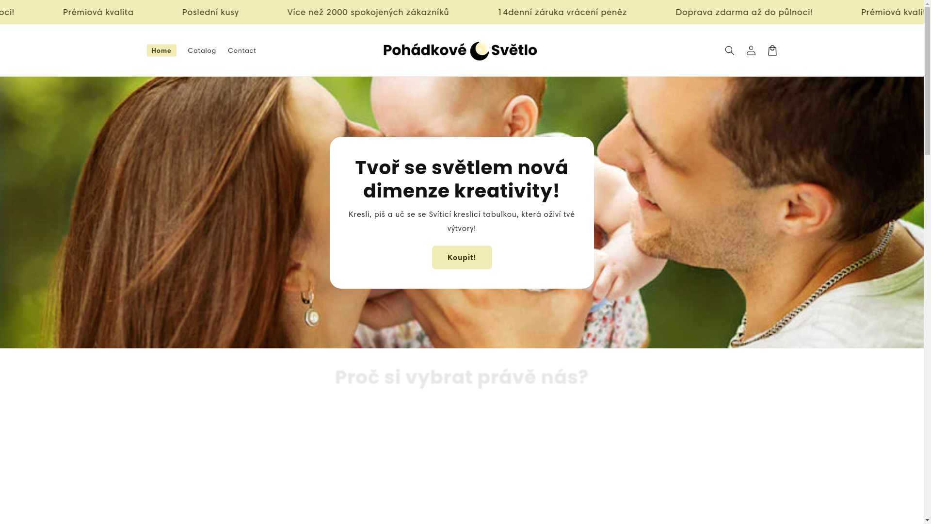 website screenshot of https://pohadkovesvetlo.com/