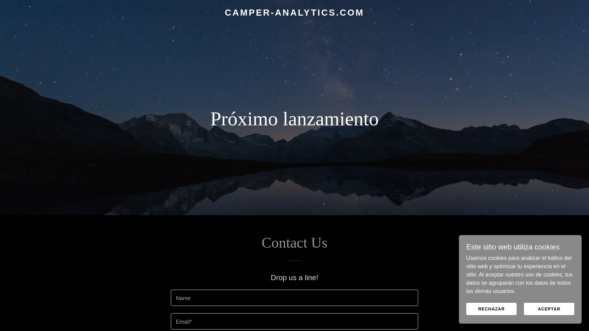 website screenshot of https://camper-analytics.com/