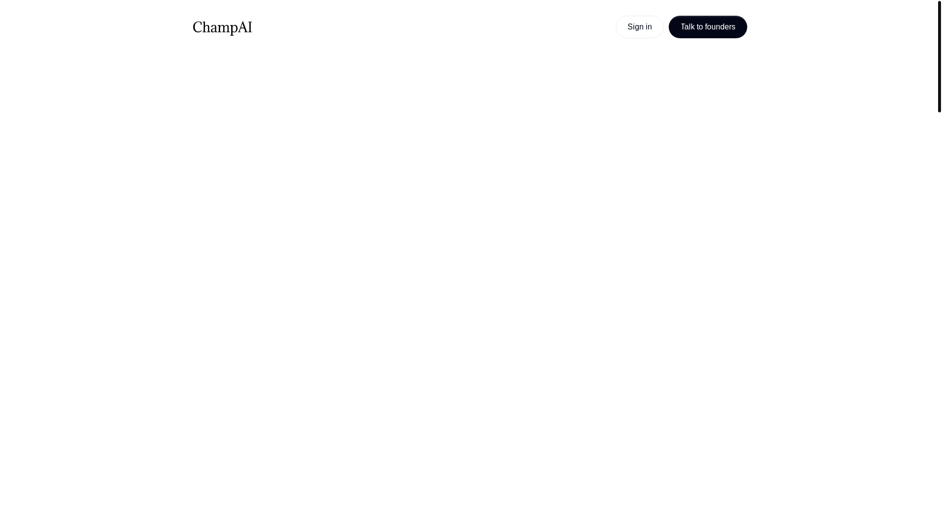 website screenshot of https://launchchampai.com/