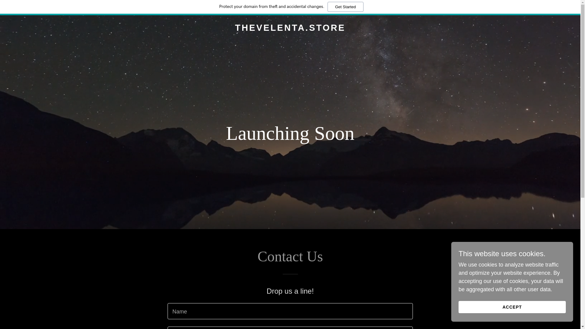 website screenshot of https://thevelenta.store/