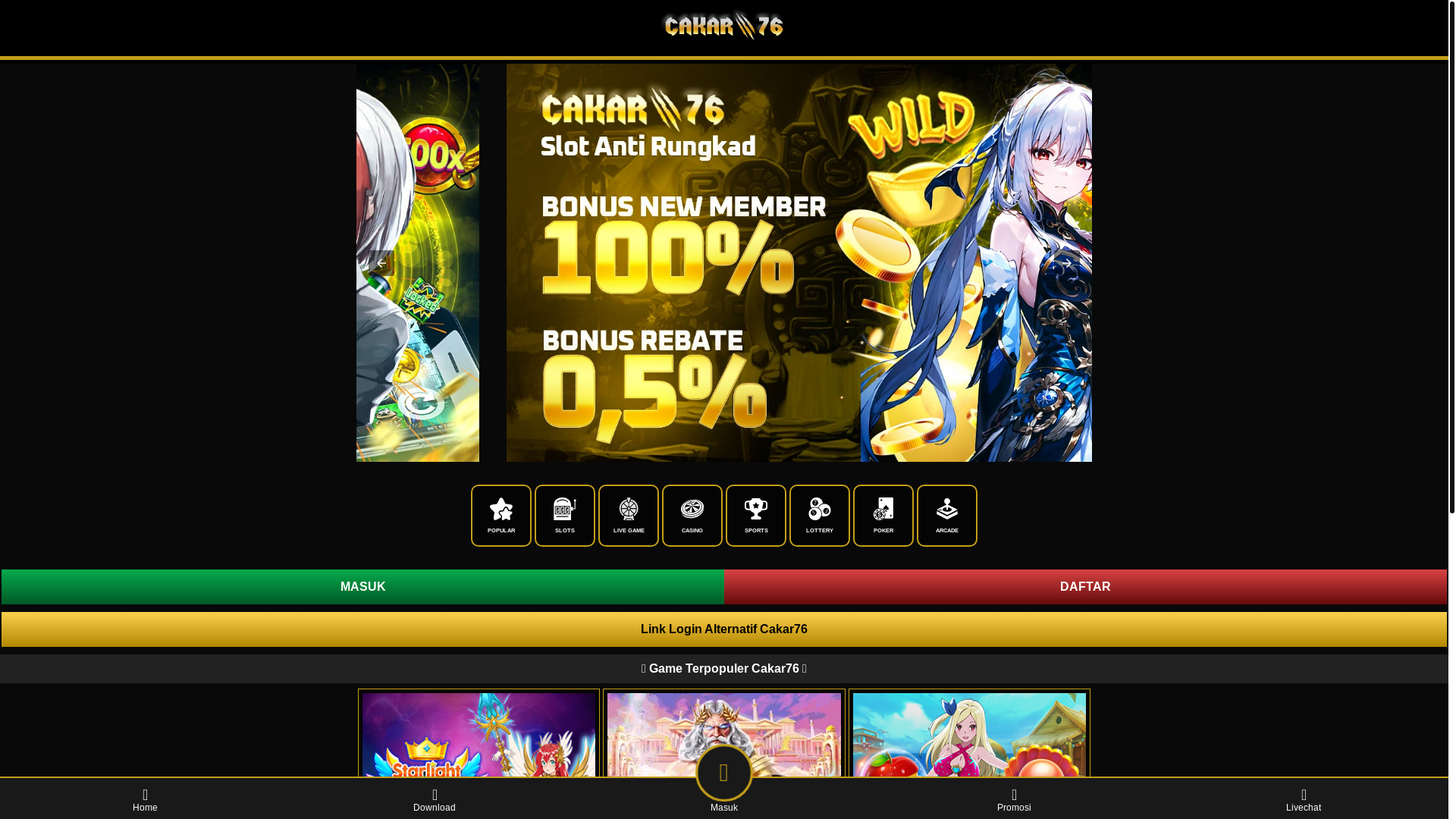 website screenshot of https://ampcakar76.gold/