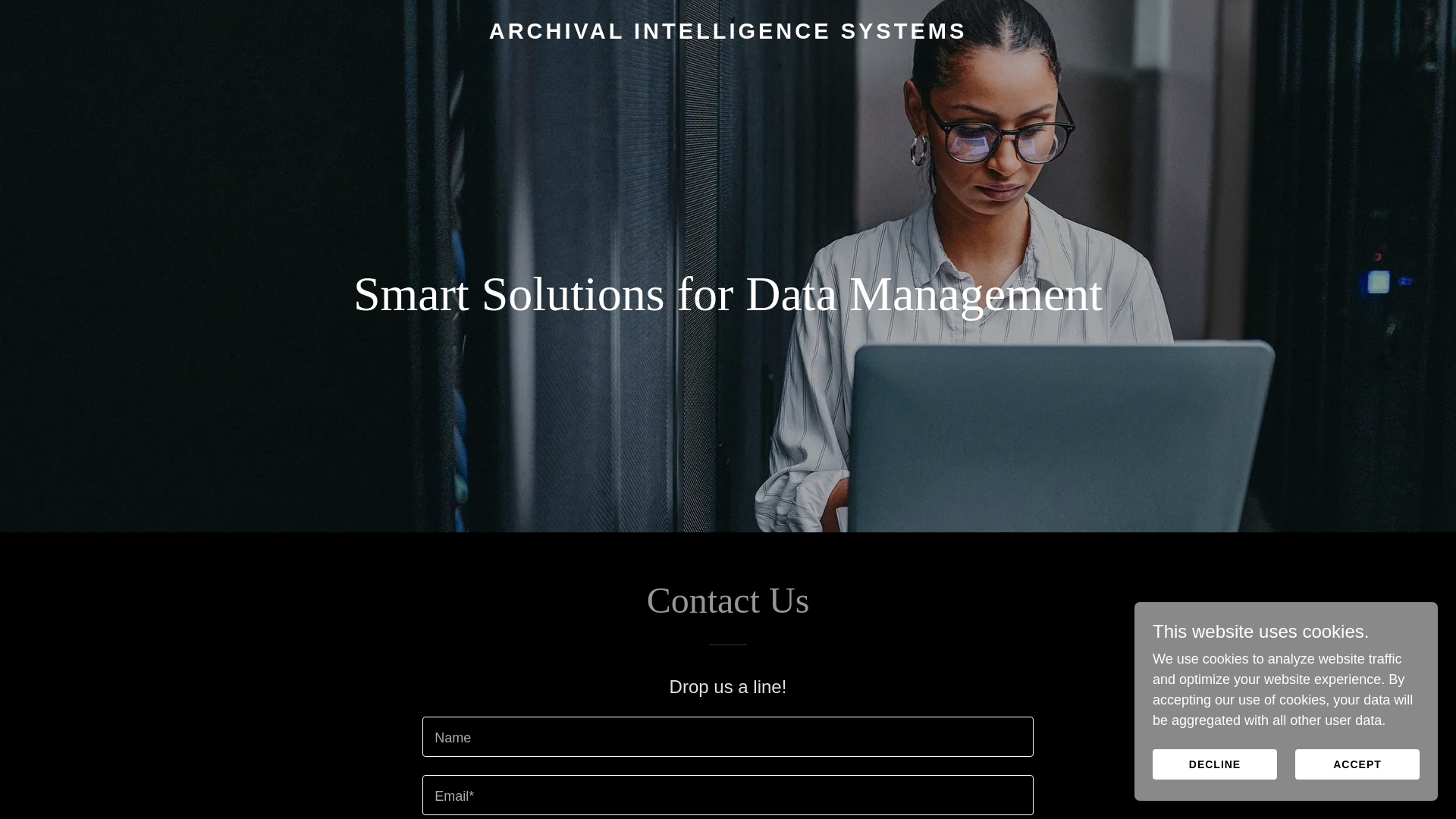 website screenshot of https://archivalintelligencesystems.co.uk/