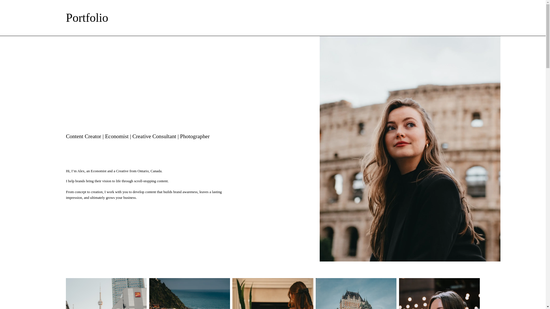website screenshot of https://alexhartley.ca/